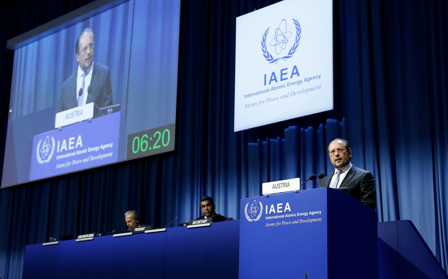 Am 17. September 2019 hielt Bundesminister Alexander Schallenberg (im Bild) die Er&ouml;ffnungsrede bei der 63. Konferenz der Internationalen Atomenergie-Organisation.