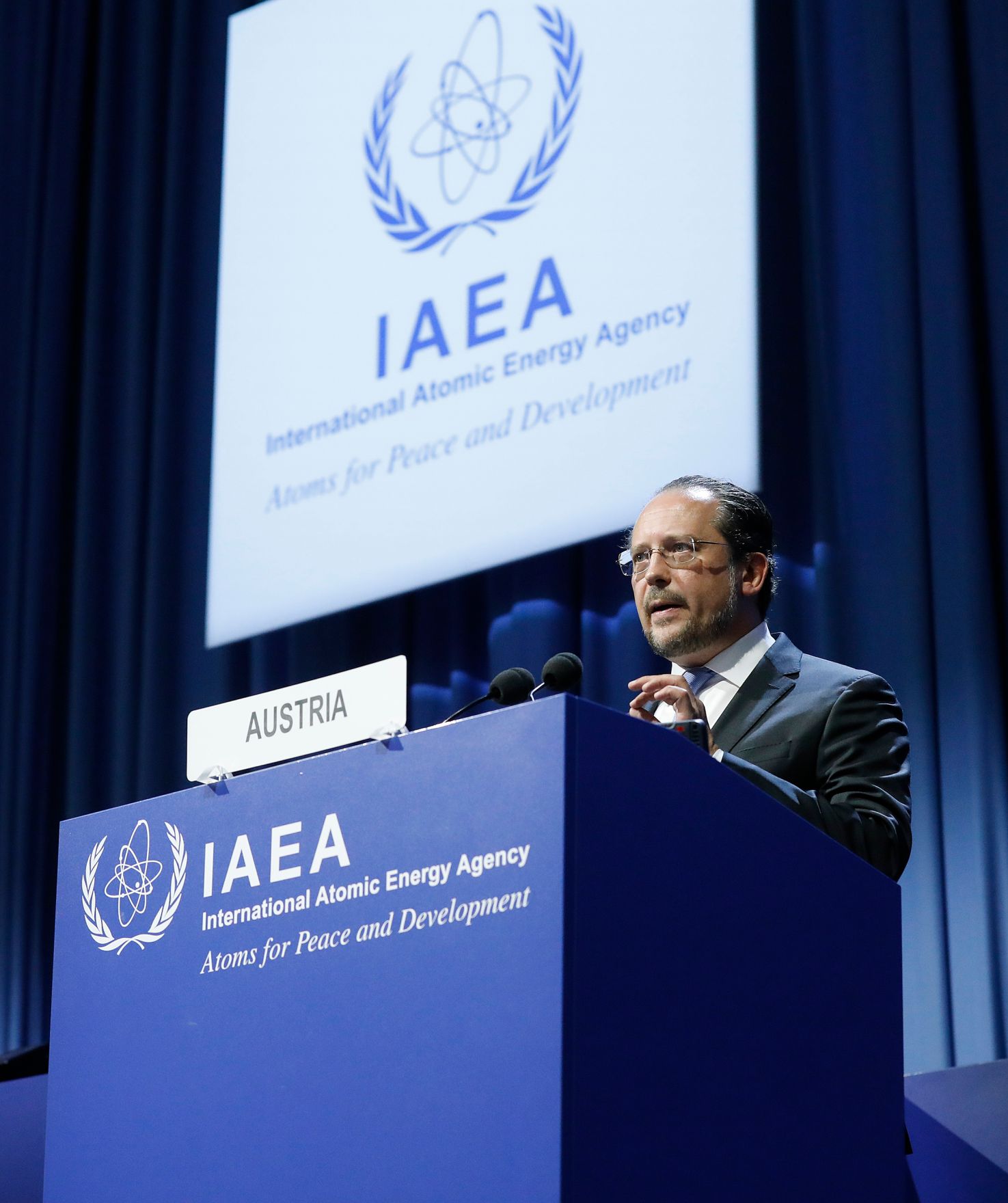 Am 17. September 2019 hielt Bundesminister Alexander Schallenberg (im Bild) die Er&ouml;ffnungsrede bei der 63. Konferenz der Internationalen Atomenergie-Organisation.