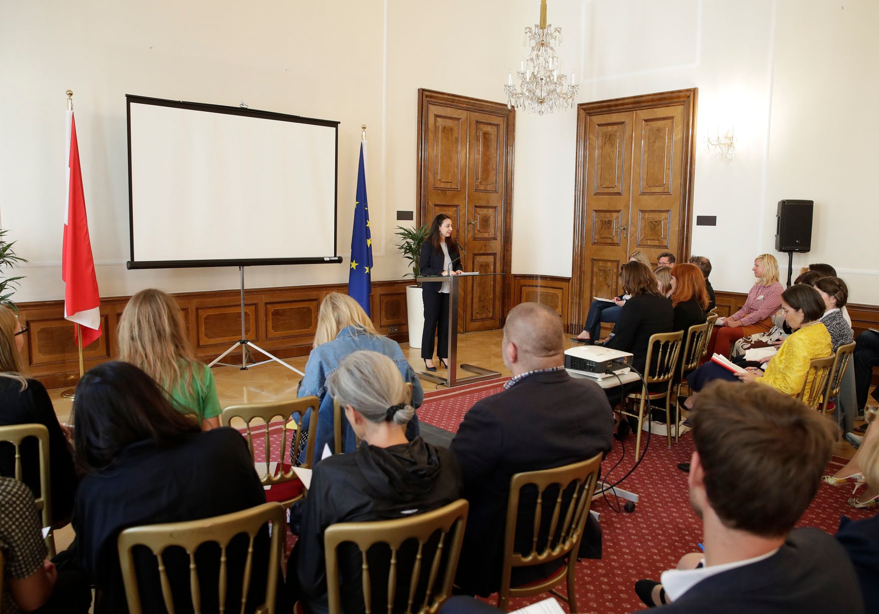 Am 11. September 2019 nahm Bundesministerin Ines Stilling (im Bild) an der Veranstaltung &bdquo;Arbeitsgruppe zu diversit&auml;tsgerechter Sprache&ldquo; teil.