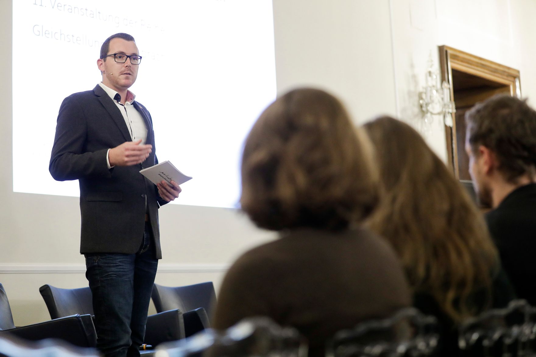 Am 8. Oktober 2019 er&ouml;ffnete Bundesministerin Ines Stilling in der Veranstaltungsreihe &bdquo;Gleichstellung im Gespr&auml;ch&ldquo; die Podiumsdiskussion &bdquo;Gleichstellung in den sozialen Medien&ldquo;.