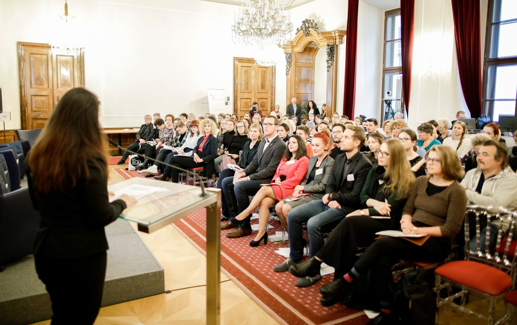 Am 8. Oktober 2019 er&ouml;ffnete Bundesministerin Ines Stilling in der Veranstaltungsreihe &bdquo;Gleichstellung im Gespr&auml;ch&ldquo; die Podiumsdiskussion &bdquo;Gleichstellung in den sozialen Medien&ldquo;.