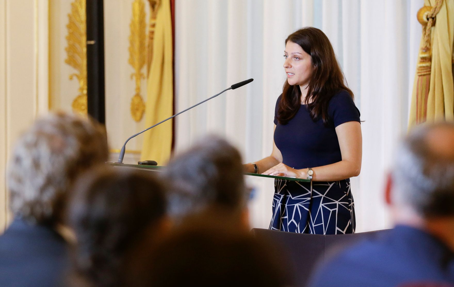 Am 28. September 2016 fand die Auftaktveranstaltung f&uuml;r die Roma Online Dialogplattform statt. Im Bild Staatssekret&auml;rin Muna Duzdar.