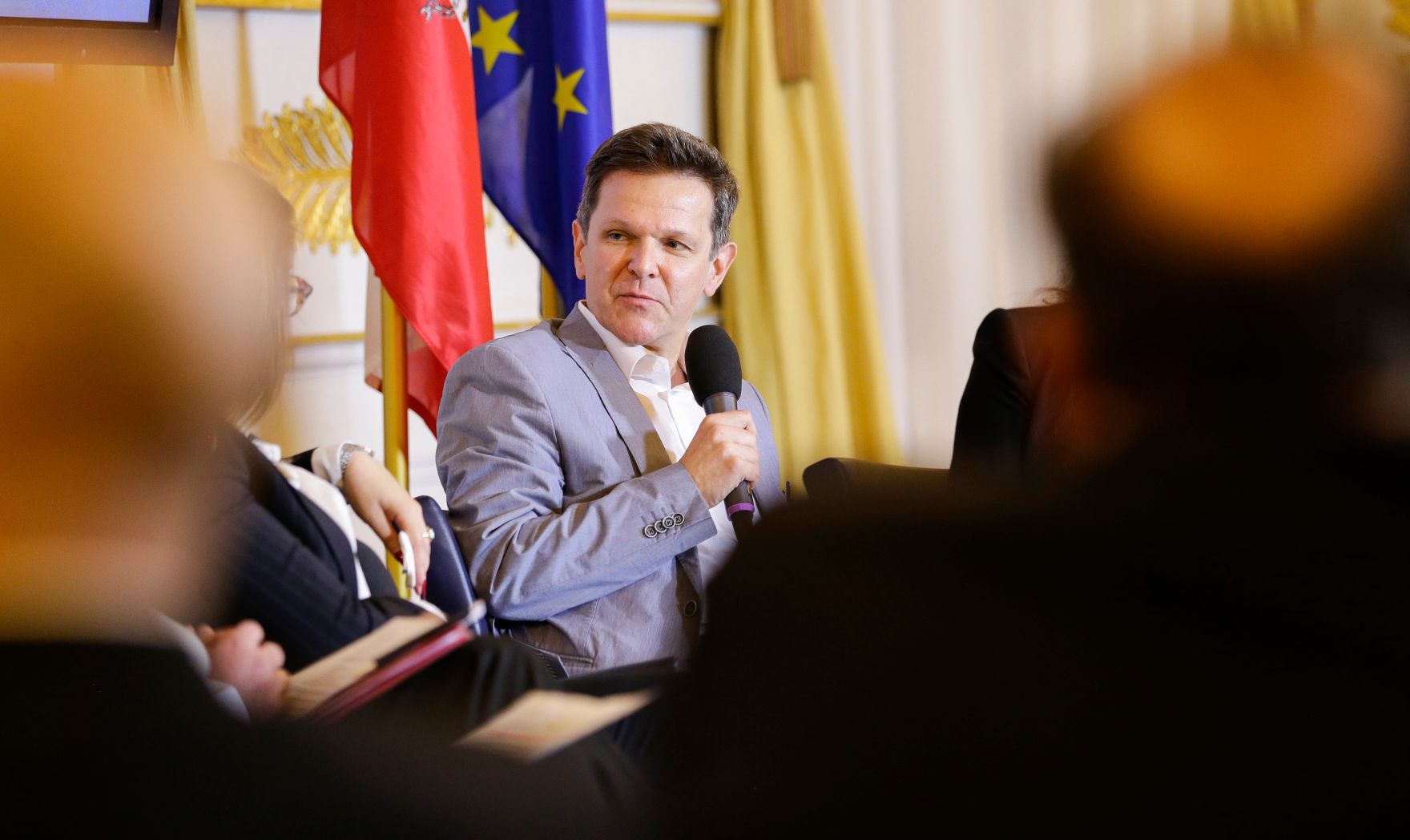 Am 28. September 2016 fand die Auftaktveranstaltung f&uuml;r die Roma Online Dialogplattform statt. Im Bild Roland Hanak Bundesministerium f&uuml;r Arbeit und Soziales.