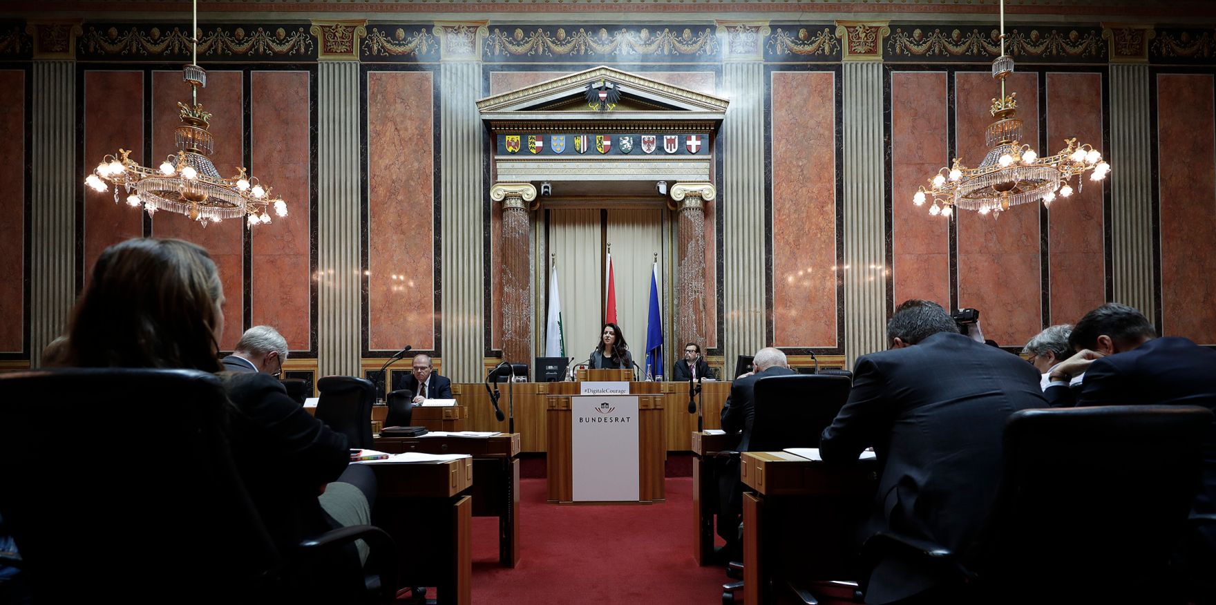 Am 16. November 2016 nahm Staatssekret&auml;rin Muna Duzdar (im Bild) an der Enquete des Bundesrates zum Thema &quot;#DigitaleCourage&quot; teil.