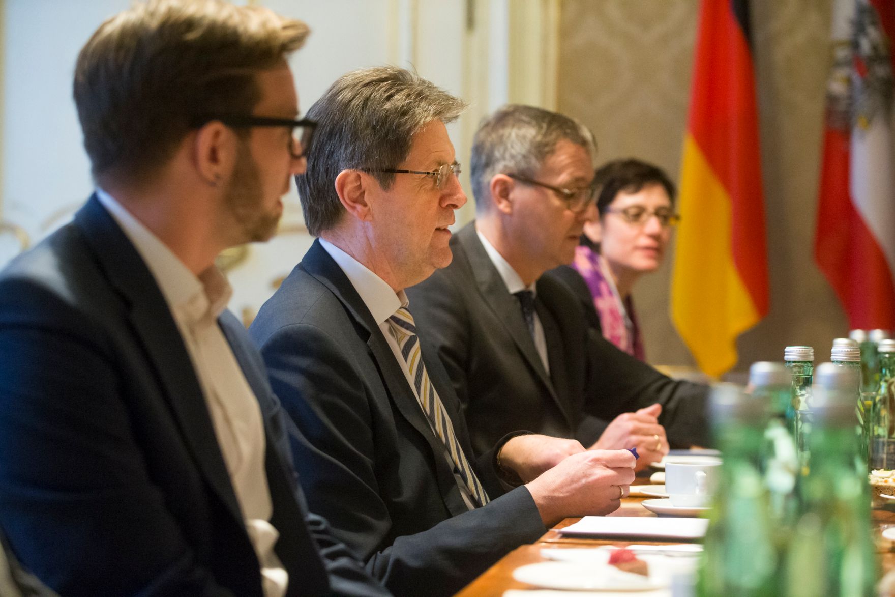 Am 14. Dezember 2016 empfing Staatssekret&auml;rin Muna Duzdar den deutschen Staatssekret&auml;r Klaus Vitt (im Bild) zu einem Arbeitsgespr&auml;ch.