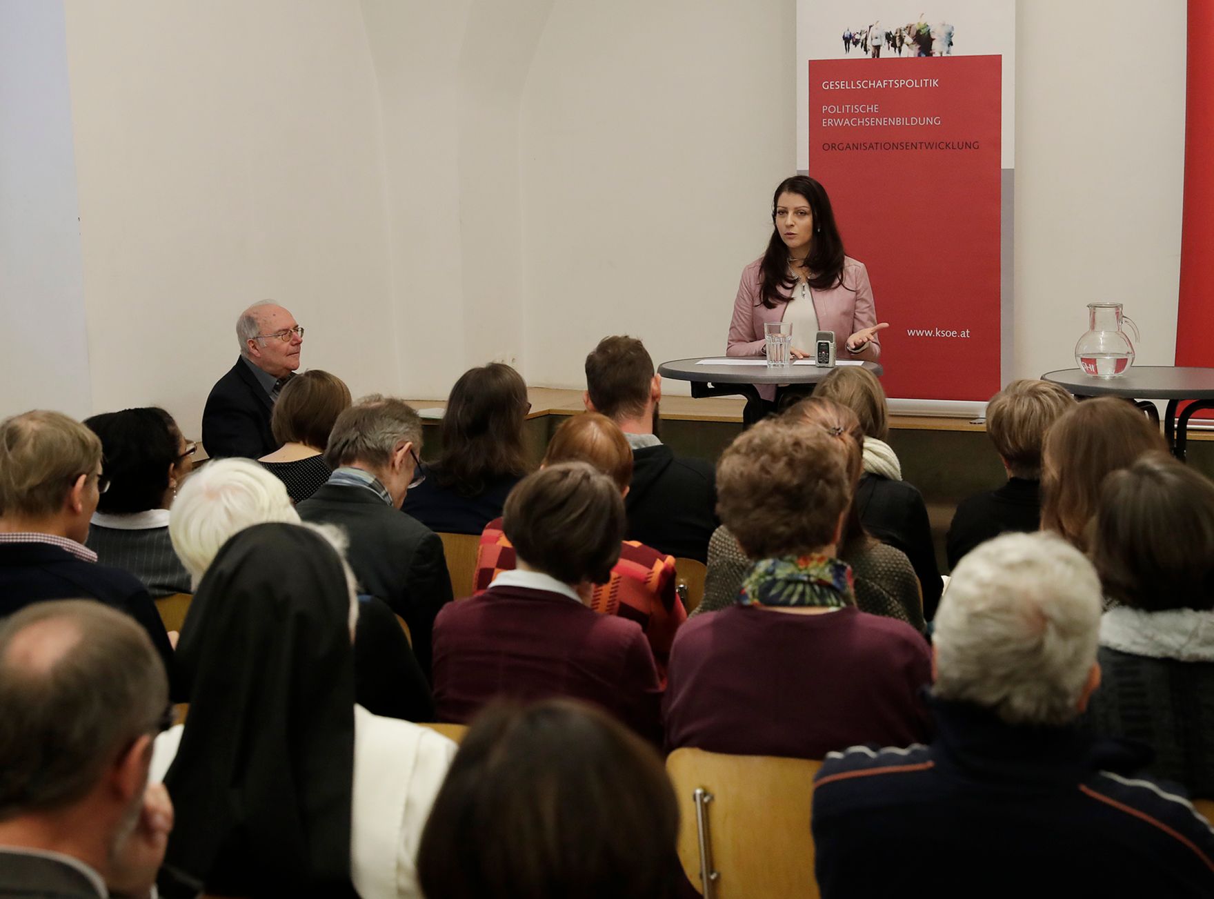 Am 16. Dezember 2016 nahm Staatssekret&auml;rin Muna Duzdar (im Bild) an einer Diskussionsveranstaltung der Katholischen Sozialakademie &Ouml;sterreich teil.