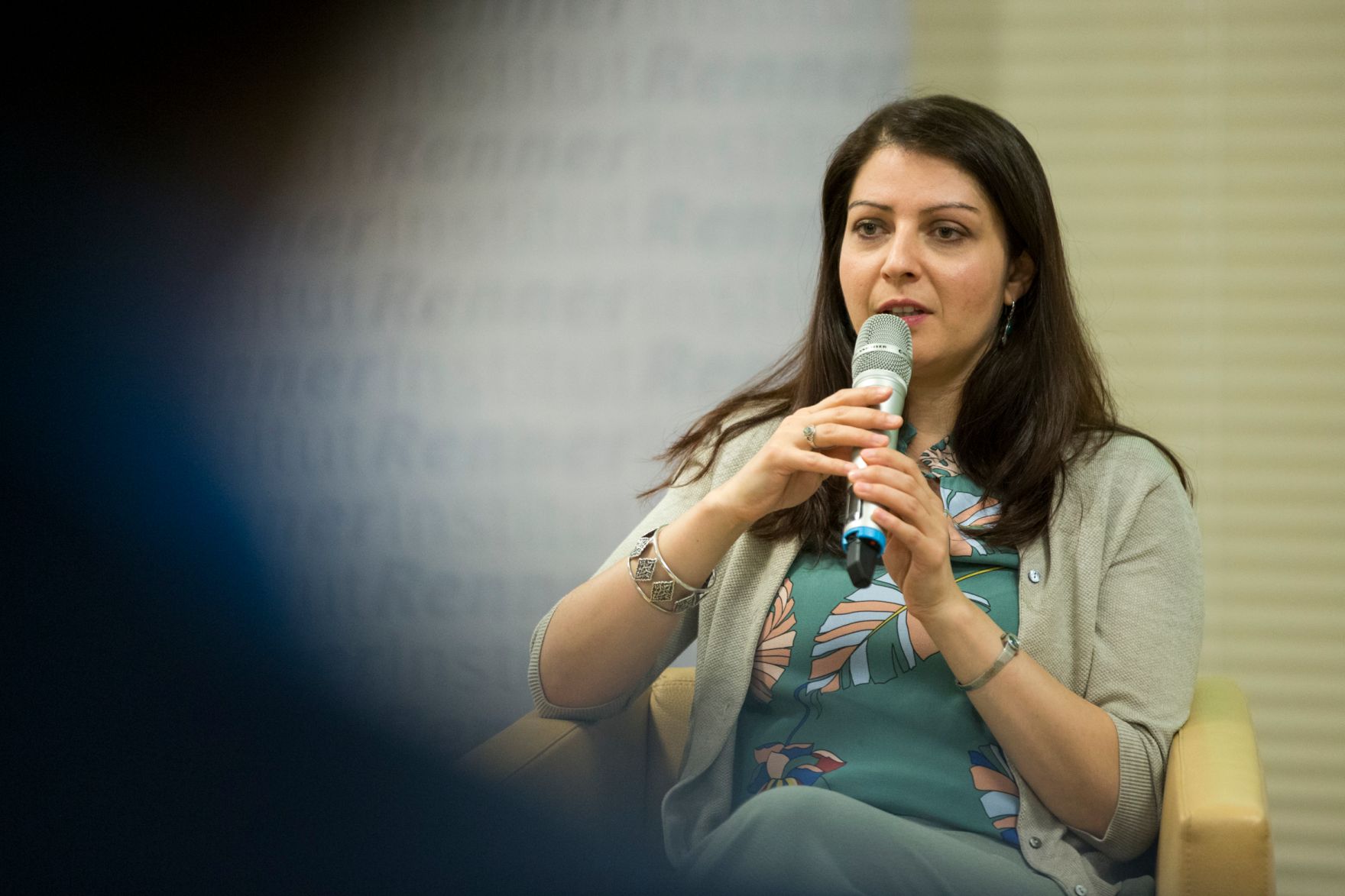 Am 27. April 2017 nahm Staatssekret&auml;rin Muna Duzdar (im Bild) an der Veranstaltung "Digitale Arbeit - feministische Perspektiven" teil.