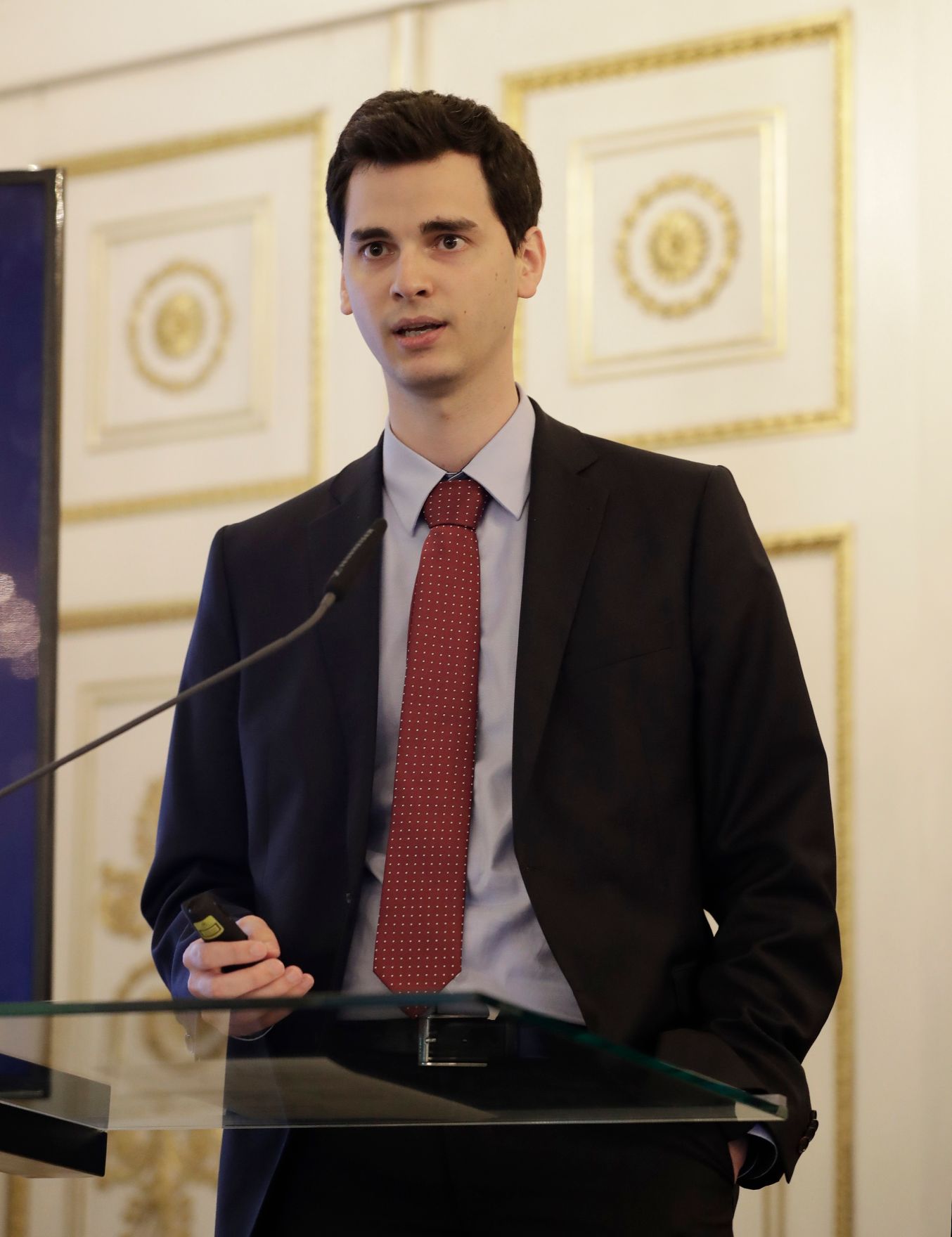 Am 5. Mai 2017 fand im Bundeskanzleramt die 4. Arbeitstagung der Cyber Sicherheit Plattform statt. Im Bild Gregor Schmied, Mitarbeiter im Bundeskanzleramt.