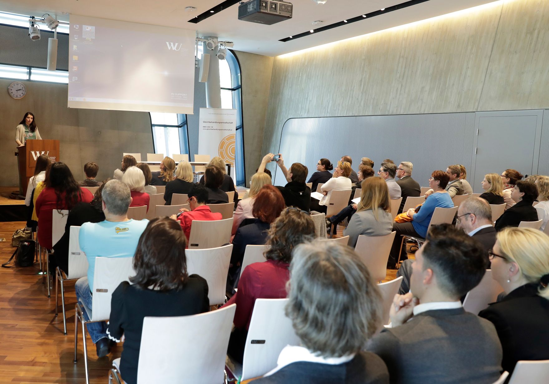 Am 11. Mai 2017 er&ouml;ffnete Staatssekret&auml;rin Muna Duzdar (im Bild) die Tagung &sbquo;Das Unternehmen Diversit&auml;t und Gleichbehandlung&rsquo; an der WU Wien.