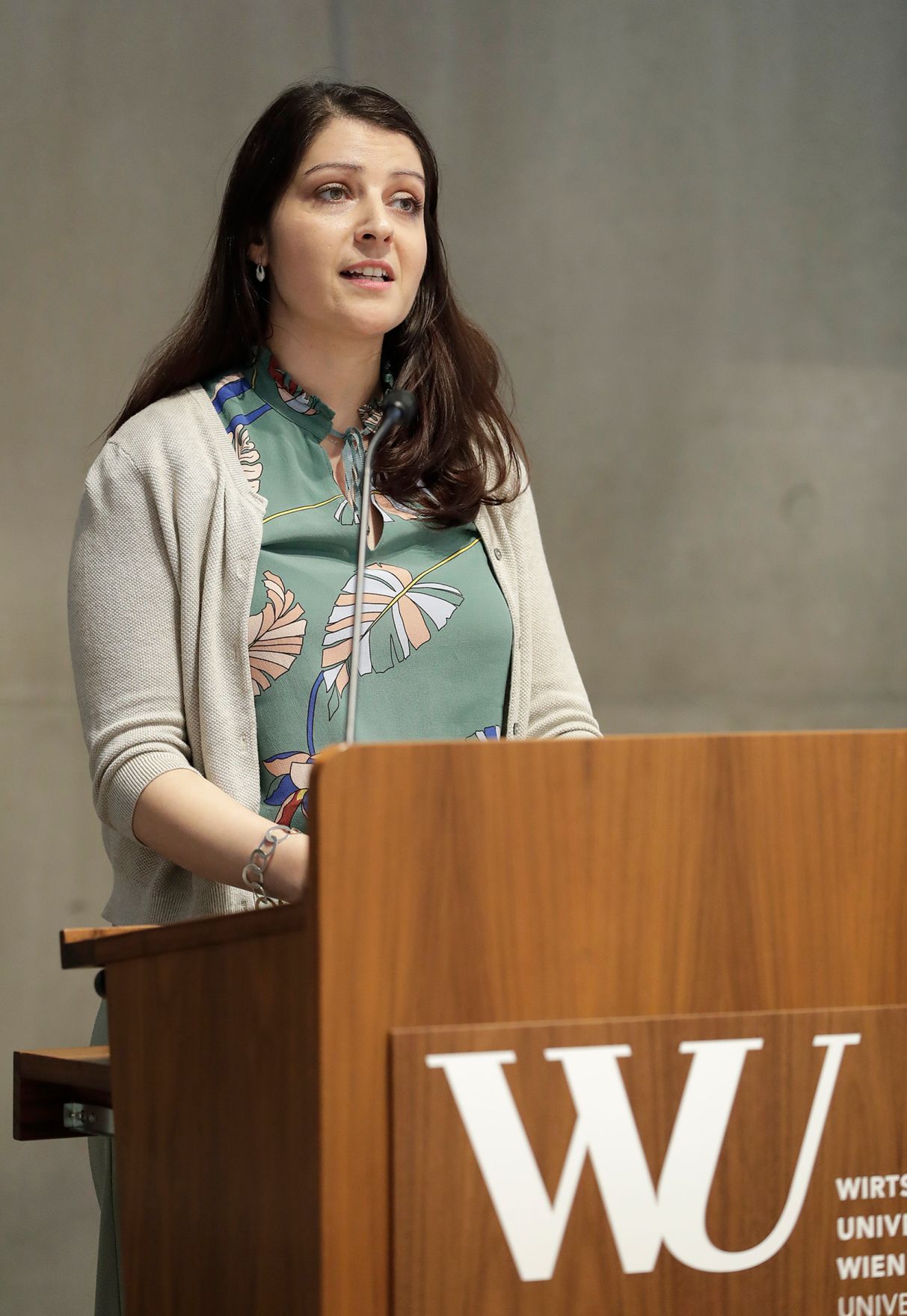 Am 11. Mai 2017 er&ouml;ffnete Staatssekret&auml;rin Muna Duzdar (im Bild) die Tagung &sbquo;Das Unternehmen Diversit&auml;t und Gleichbehandlung&rsquo; an der WU Wien.