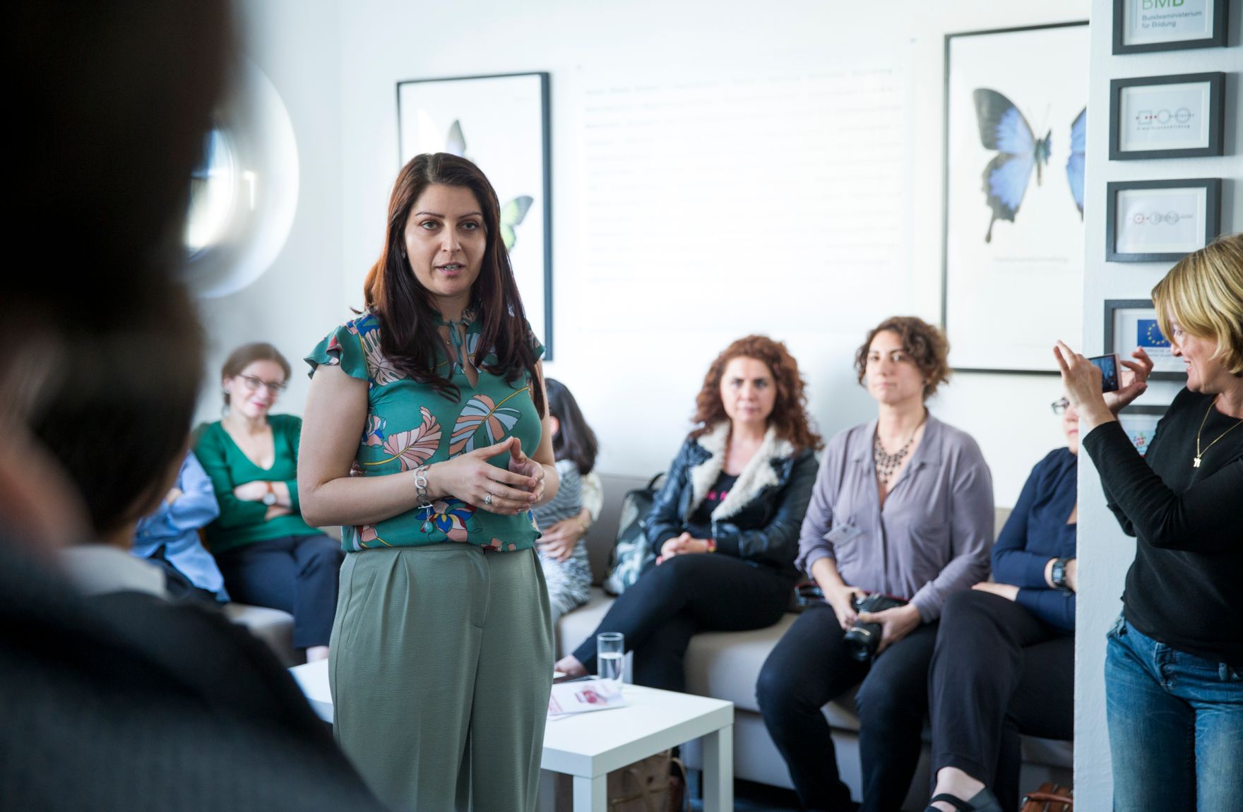 Am 11.Mai 2017 nahm Staatssekret&auml;rin Muna Duzdar (im Bild) am Tag der offenen T&uuml;r im Verein Orient Express am &bdquo;Tag gegen Zwangsheirat&ldquo; teil.