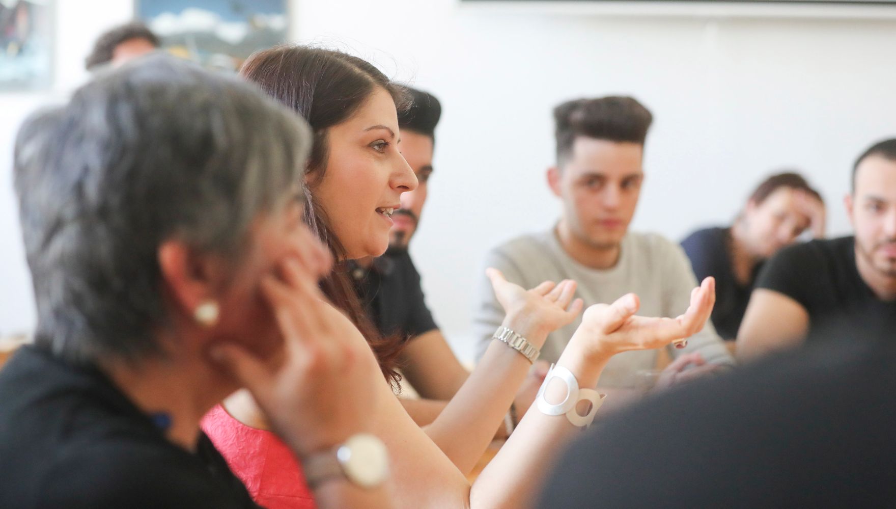 Am 19. Mai 2017 besuchte Staatssekret&auml;rin Muna Duzdar den Bezirk Ottakring. Im Bild in der HTL Ottakring.