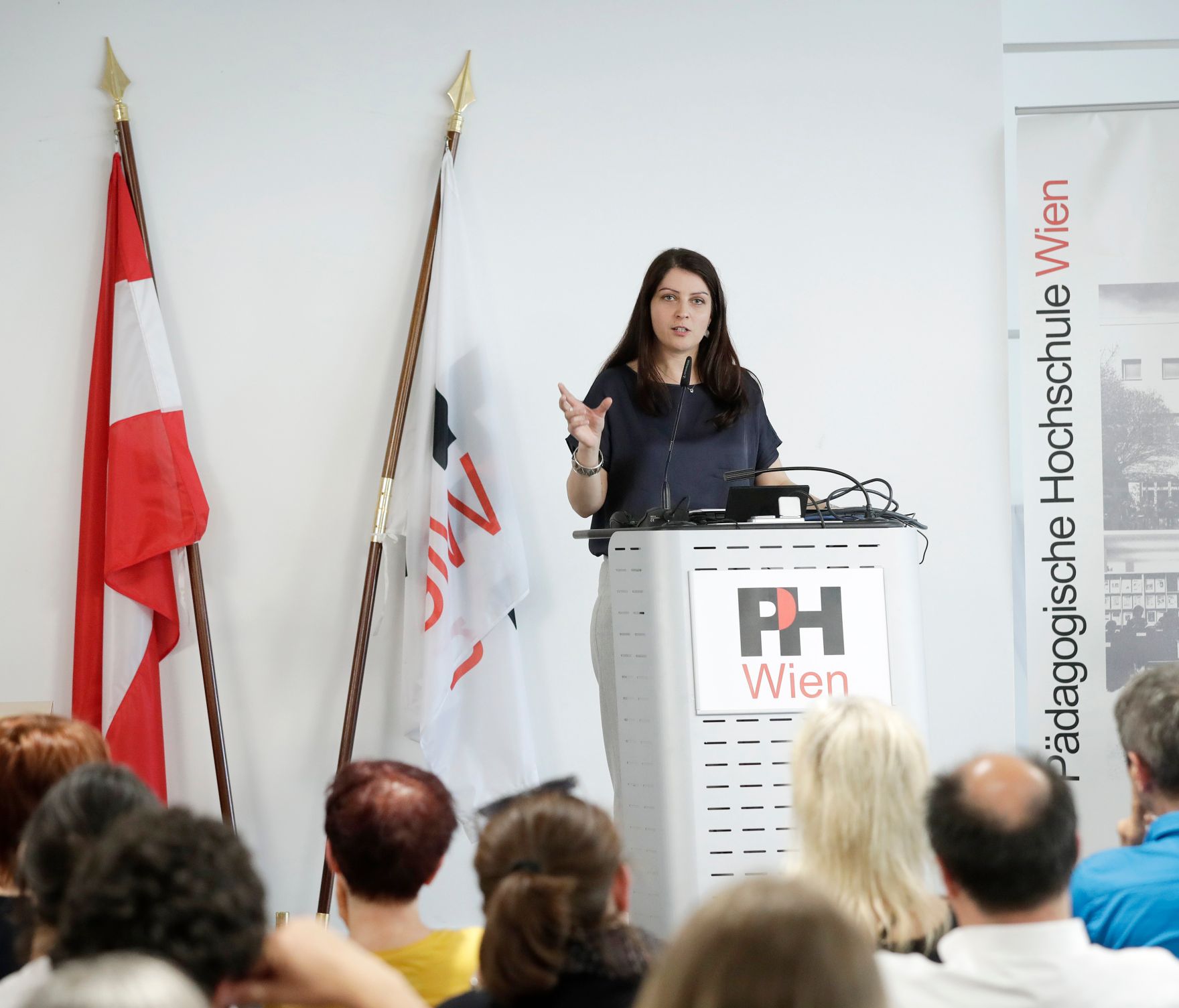 Am 23. Mai 2017 besuchte Staatssekret&auml;rin Muna Duzdar die P&auml;dagogische Hochschule Wien.