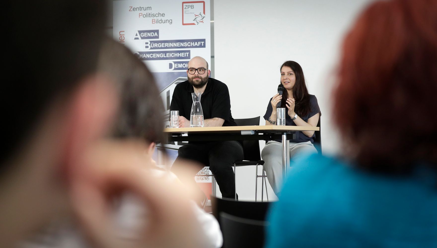 Am 23. Mai 2017 besuchte Staatssekret&auml;rin Muna Duzdar (r.) die P&auml;dagogische Hochschule Wien.