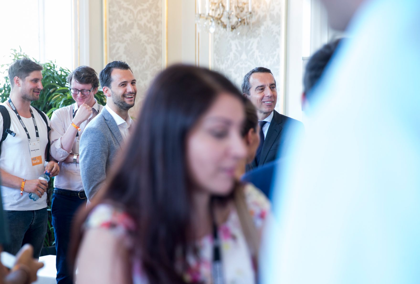 Am 1. Juni 2017 nahm Staatssekret&auml;rin Muna Duzdar im Rahmen des Pioneers Festival 2017 an einem Workshop zum Thema GovTech teil. Im Bild Bundeskanzler Christian Kern.