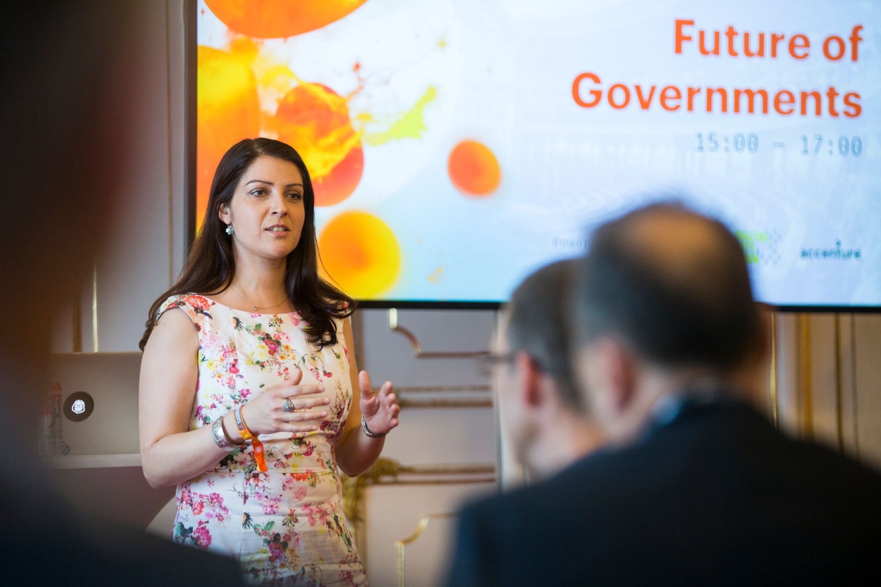 Am 1. Juni 2017 nahm Staatssekret&auml;rin Muna Duzdar (im Bild) im Rahmen des Pioneers Festival 2017 an einem Workshop zum Thema GovTech teil.