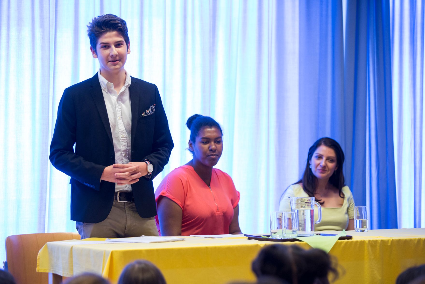 Am 2. Juni 2017 nahm Staatssekret&auml;rin Muna Duzdar an einer Diskussion zum Thema &quot;#f26gegenHass&quot; im GRG Franklinstra&szlig;e 26 teil.