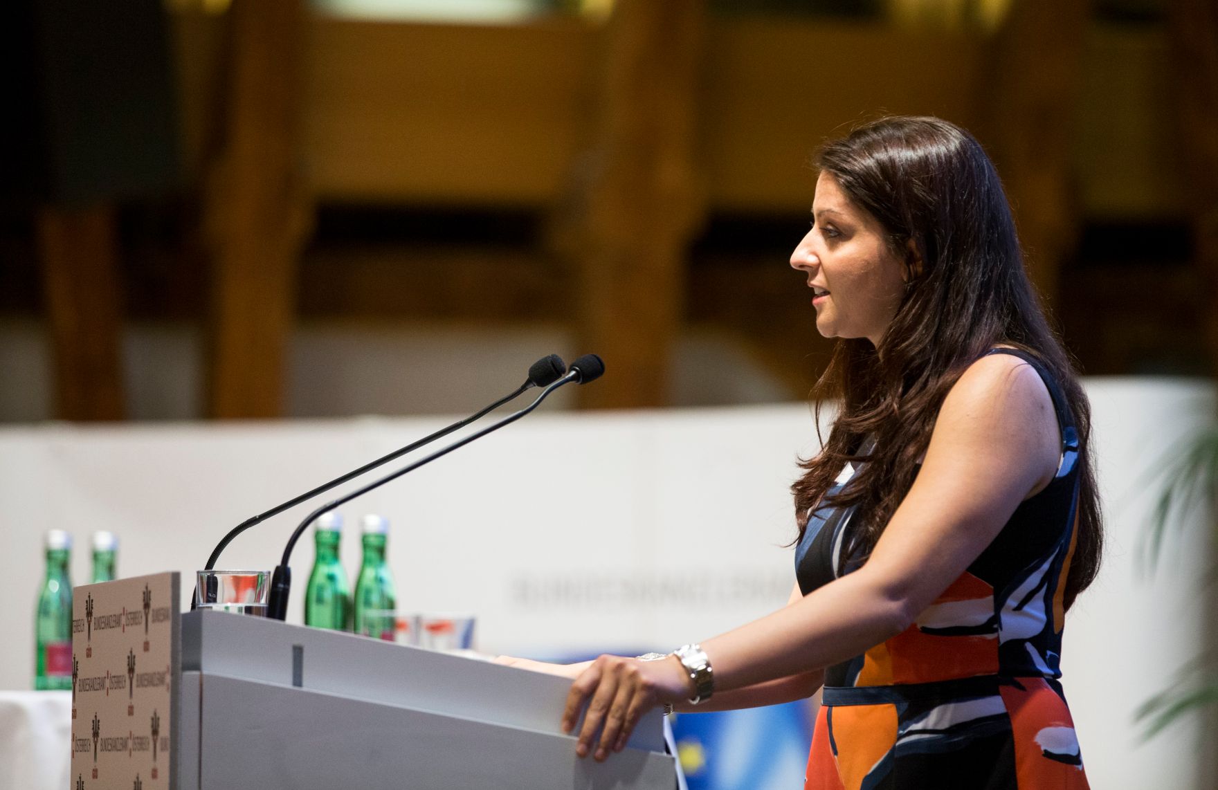 Am 4. Juli 2017 nahm Staatssekret&auml;rin Muna Duzdar (im Bild) an der Veranstaltung &quot;Digitalisierung von Gesellschaft und Staat &ndash; die Transformation im &ouml;ffentlichen Dienst gestalten&quot; teil.