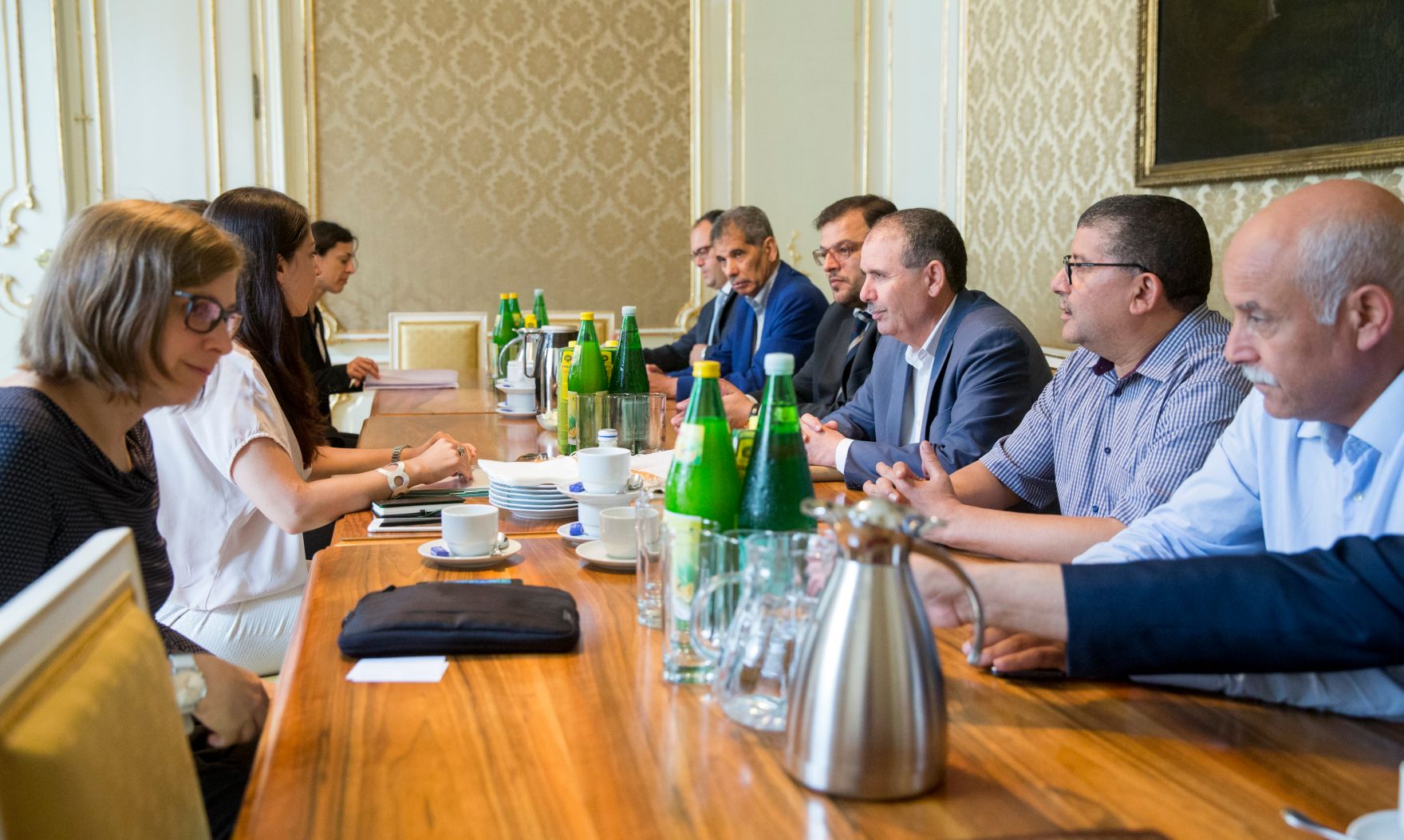 Am 11. Juli 2017 empfing Staatssekret&auml;rin Muna Duzdar den tunesischen Gewerkschaftsbundpr&auml;sidenten Noureddine Taboubi mit seiner Delegation zu einem Arbeitsgespr&auml;ch.