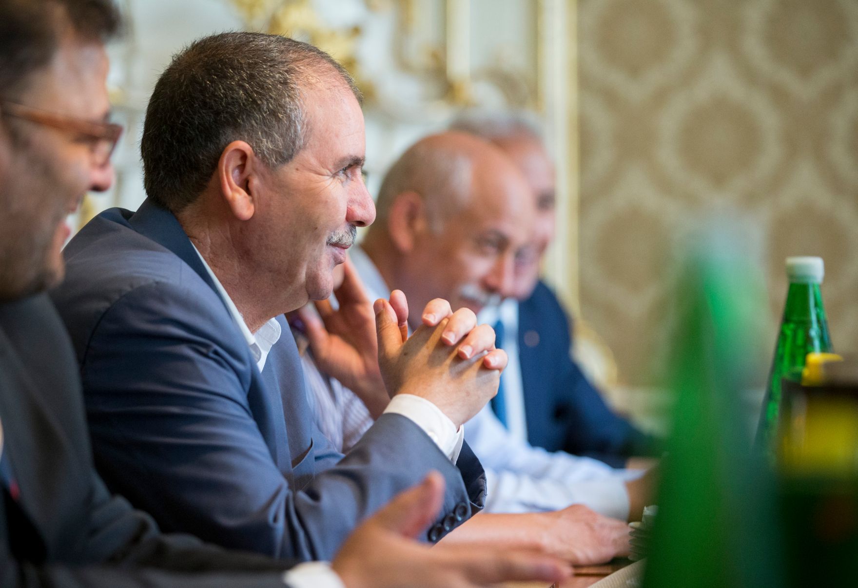 Am 11. Juli 2017 empfing Staatssekret&auml;rin Muna Duzdar den tunesischen Gewerkschaftsbundpr&auml;sidenten Noureddine Taboubi (im Bild) mit seiner Delegation zu einem Arbeitsgespr&auml;ch.