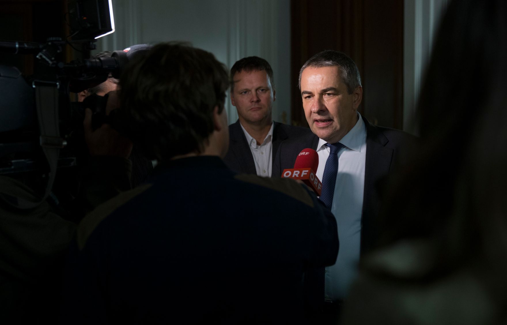 Am 16. November 2017 fand der Abschluss der Gehaltsverhandlungen &Ouml;ffentlicher Dienst statt. Im Bild G&Ouml;D Vorsitzender Norbert Schnedl.