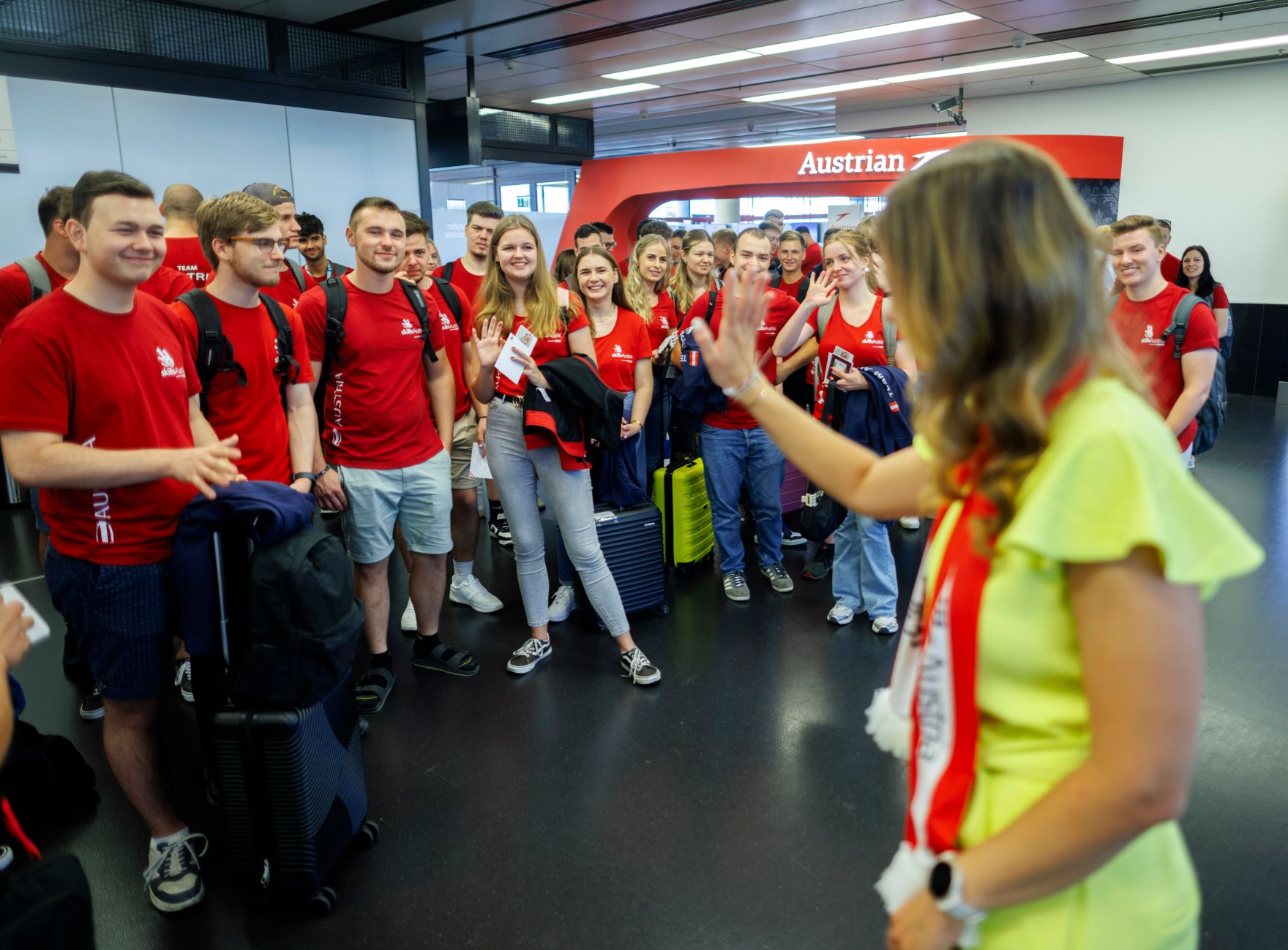 Am 7. September 2024 verabschiedete Staatssekret&auml;rin Claudia Plakolm das TeamAustria zu den WorldSkills 2024 nach Lyon.