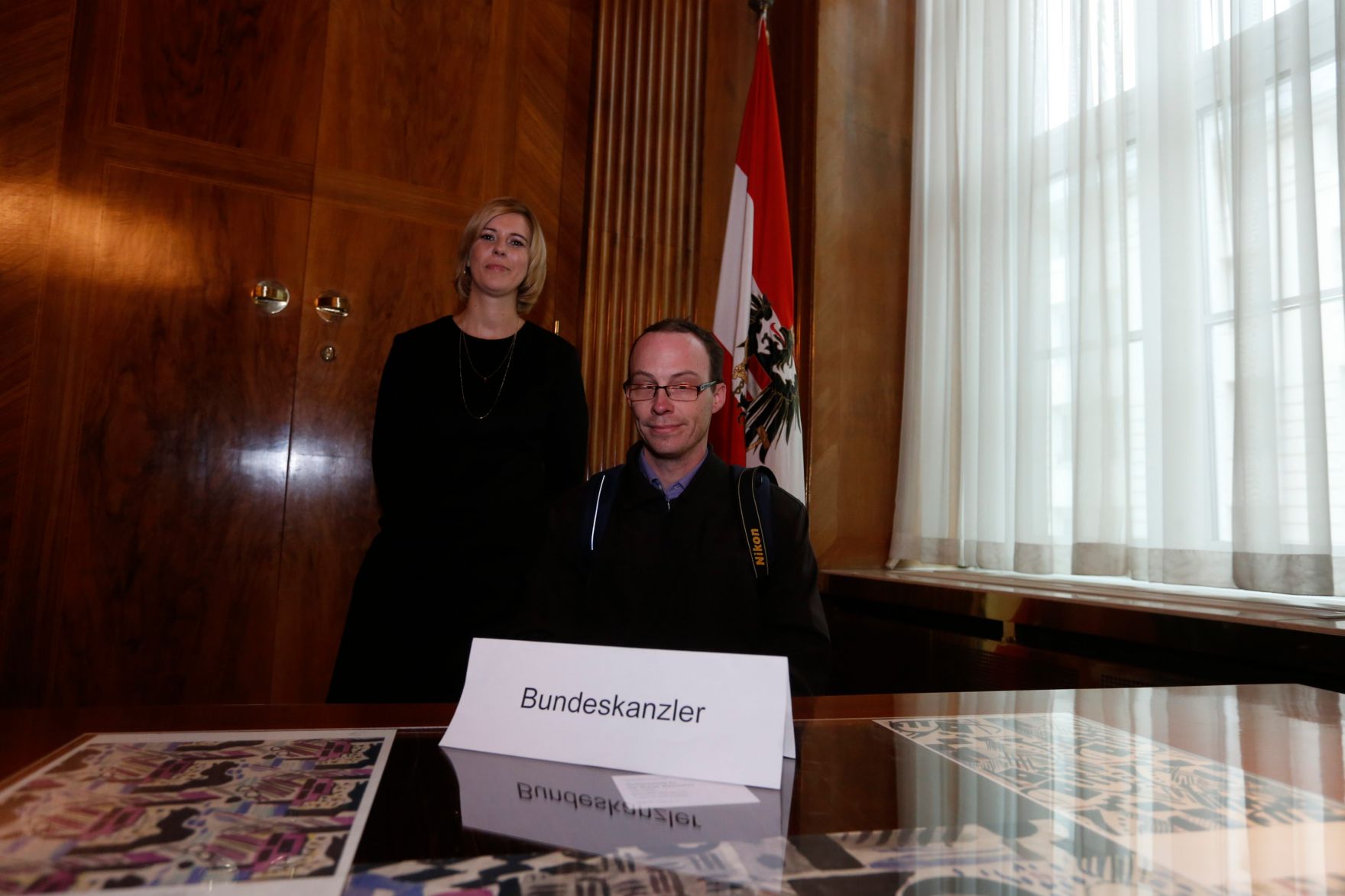 Am 26. Oktober 2014 empfing Staatssekret&auml;rin Sonja Ste&szlig;l im Rahmen des Nationalfeiertages Besucherinnen und Besucher im Bundeskanzleramt.