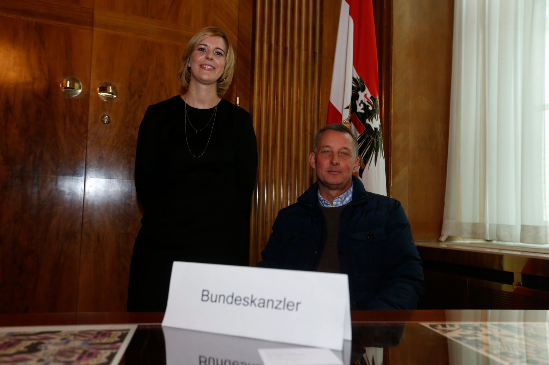 Am 26. Oktober 2014 empfing Staatssekret&auml;rin Sonja Ste&szlig;l im Rahmen des Nationalfeiertages Besucherinnen und Besucher im Bundeskanzleramt.
