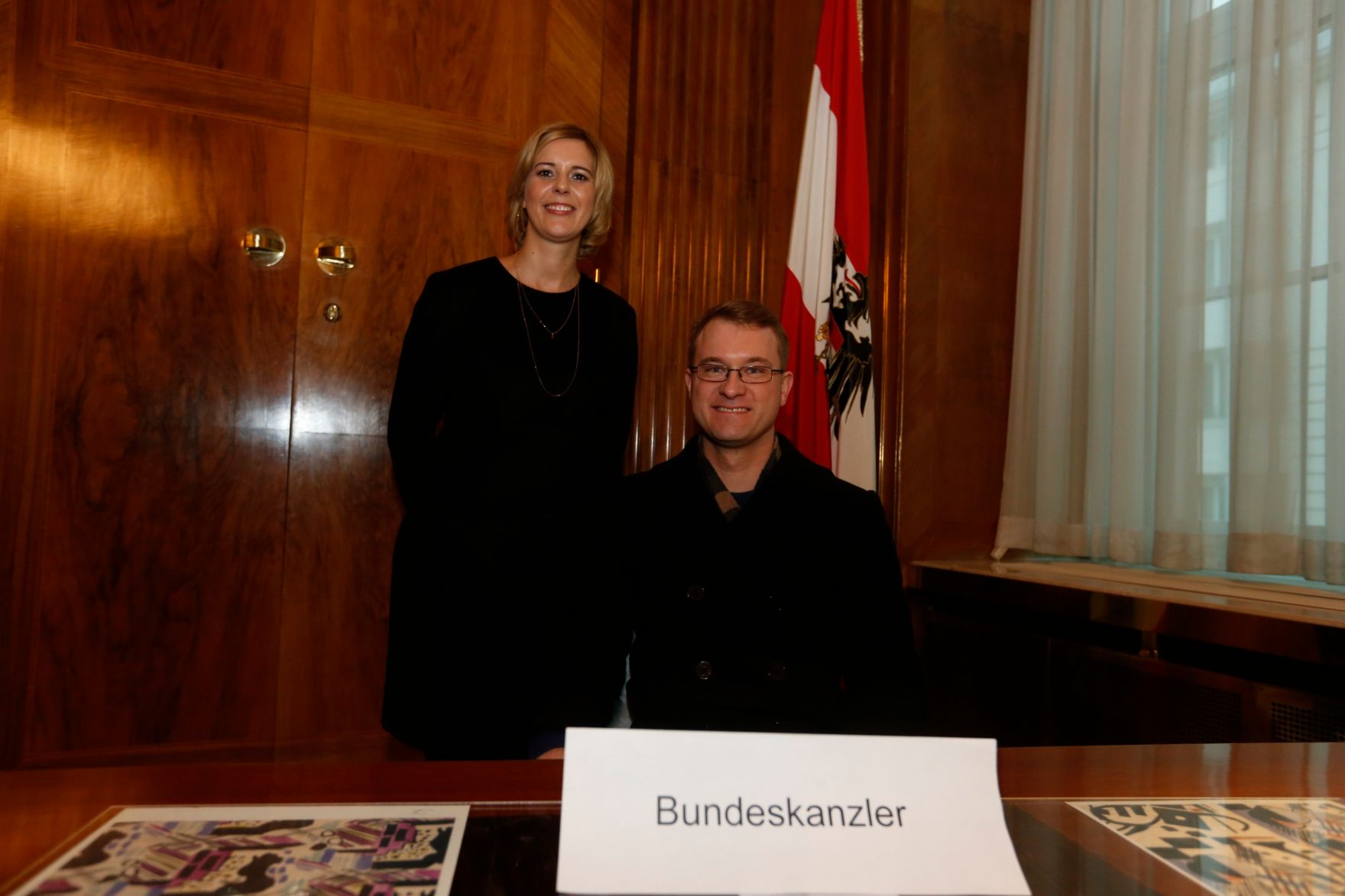 Am 26. Oktober 2014 empfing Staatssekret&auml;rin Sonja Ste&szlig;l im Rahmen des Nationalfeiertages Besucherinnen und Besucher im Bundeskanzleramt.