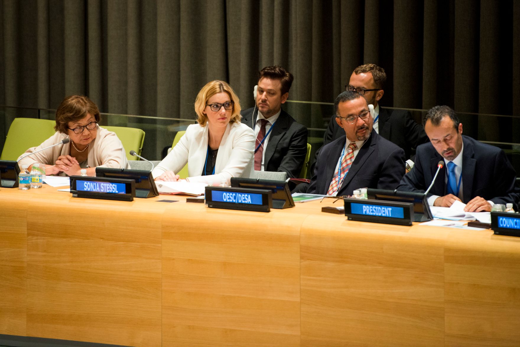 Am 9. Juli 2015 vertrat Staatssekret&auml;rin Sonja Ste&szlig;l &Ouml;sterreich beim High-Level-Forum des Wirtschafts- und Sozialrates der Vereinten Nationen in New York zu Zielen der Nachhaltigen Entwicklung.