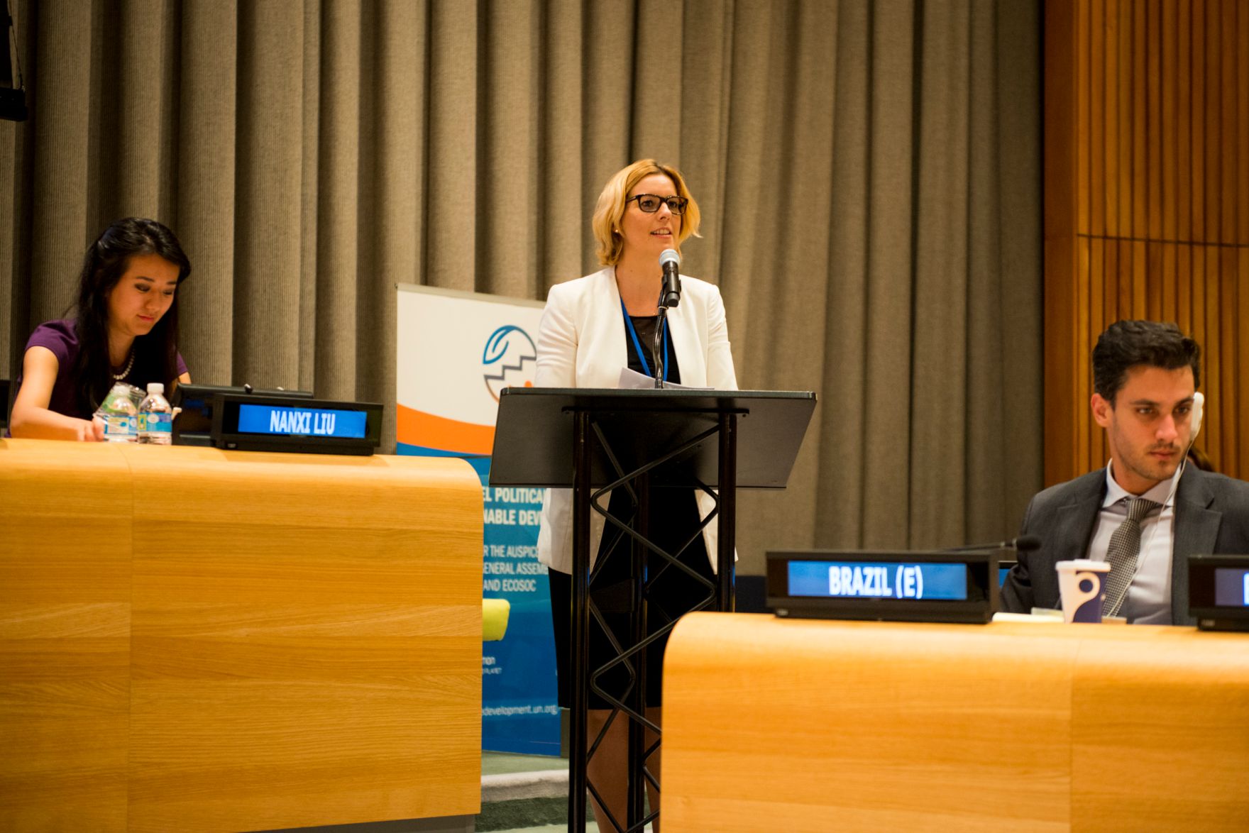 Am 9. Juli 2015 vertrat Staatssekret&auml;rin Sonja Ste&szlig;l &Ouml;sterreich beim High-Level-Forum des Wirtschafts- und Sozialrates der Vereinten Nationen in New York zu Zielen der Nachhaltigen Entwicklung.