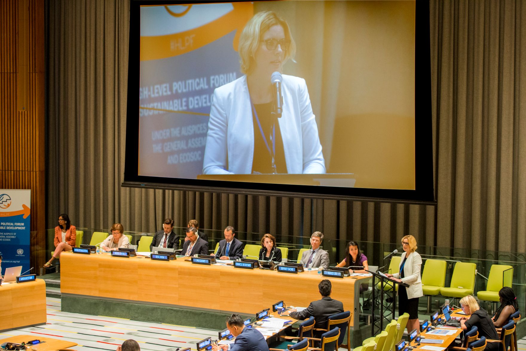 Am 9. Juli 2015 vertrat Staatssekret&auml;rin Sonja Ste&szlig;l &Ouml;sterreich beim High-Level-Forum des Wirtschafts- und Sozialrates der Vereinten Nationen in New York zu Zielen der Nachhaltigen Entwicklung.