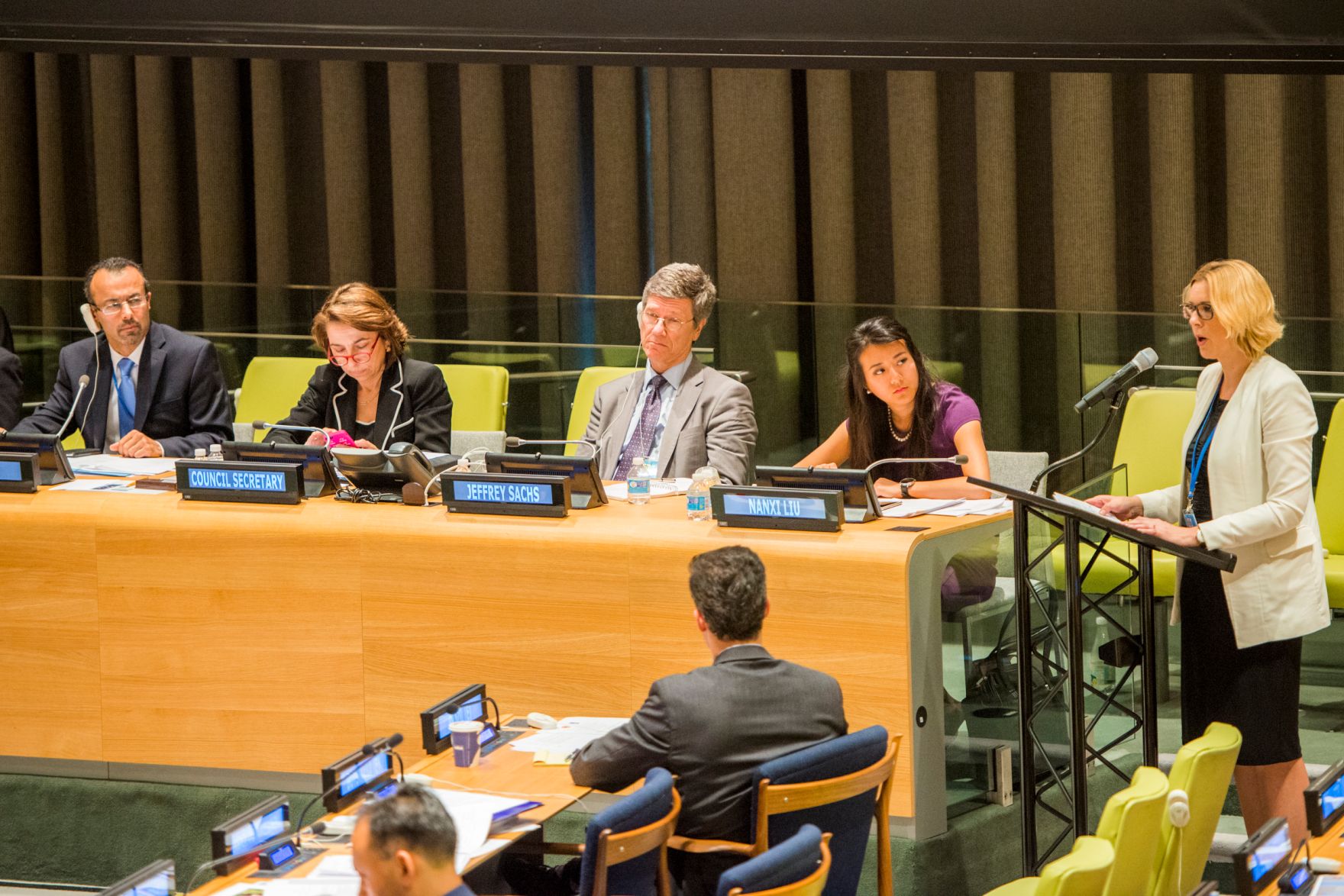 Am 9. Juli 2015 vertrat Staatssekret&auml;rin Sonja Ste&szlig;l &Ouml;sterreich beim High-Level-Forum des Wirtschafts- und Sozialrates der Vereinten Nationen in New York zu Zielen der Nachhaltigen Entwicklung.