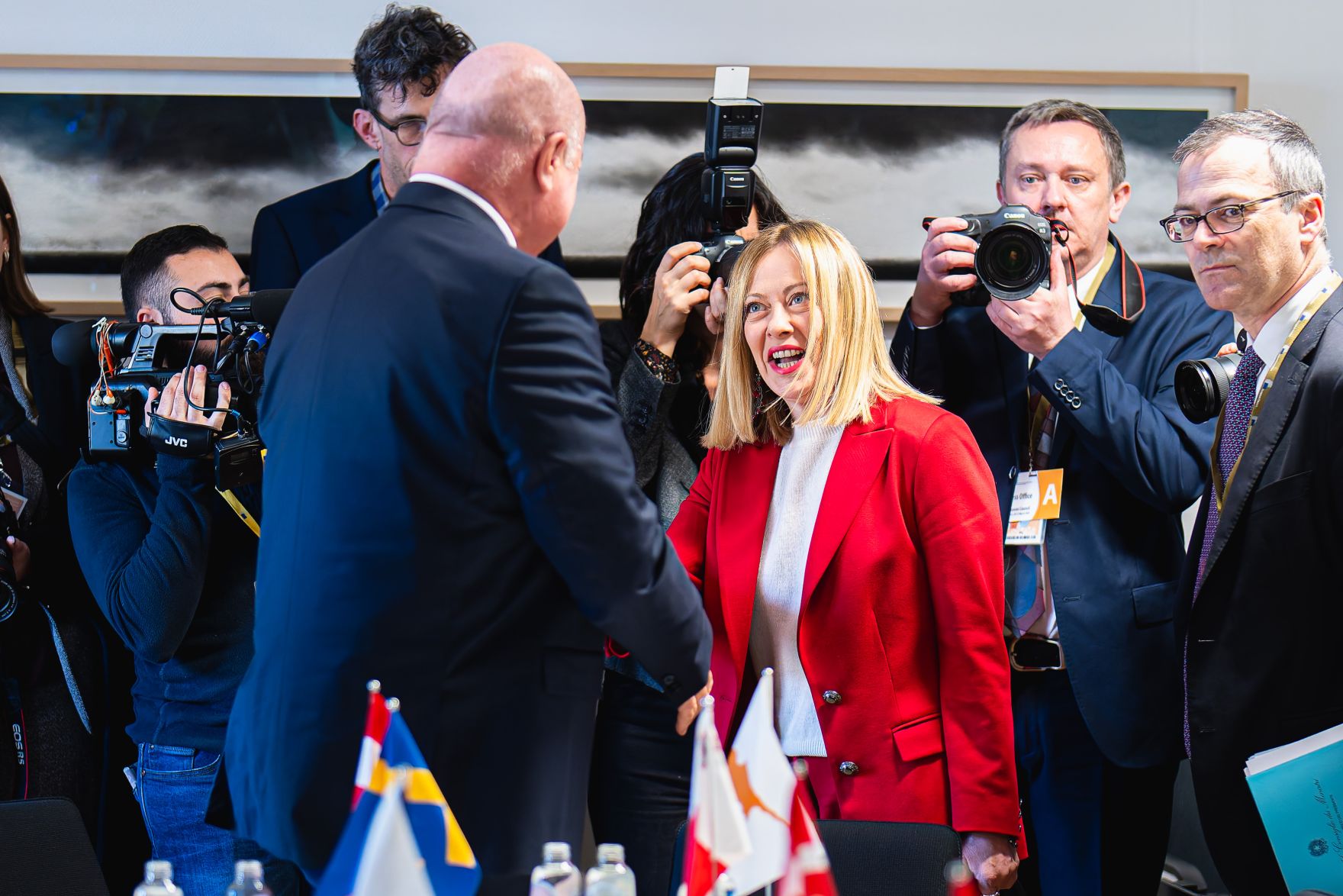 Am 20. M&auml;rz 2025 nahm Bundeskanzler Christian Stocker (l.) an dem Treffen der EU-Staats- und Regierungschefs in Br&uuml;ssel teil.