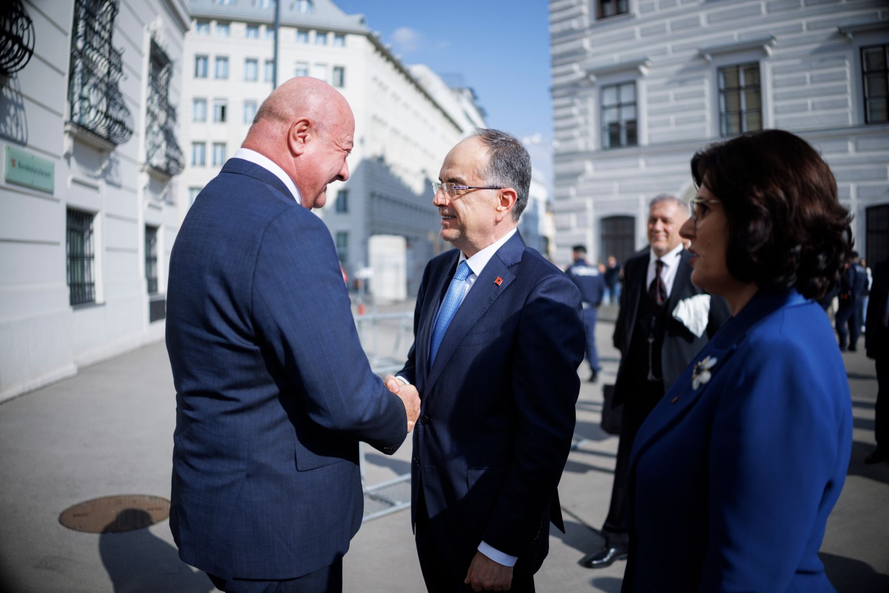 Am 25. M&auml;rz 2025 empfing Bundeskanzler Christian Stocker (l.) den albanischen Pr&auml;sident Bajram Begaj (r.) zu einem Arbeitsgespr&auml;ch.