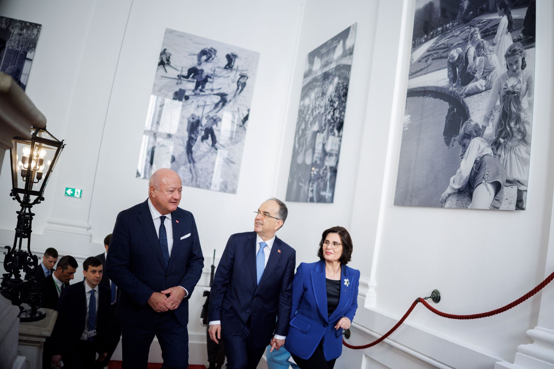 Am 25. M&auml;rz 2025 empfing Bundeskanzler Christian Stocker (l.) den albanischen Pr&auml;sident Bajram Begaj (m.) zu einem Arbeitsgespr&auml;ch.