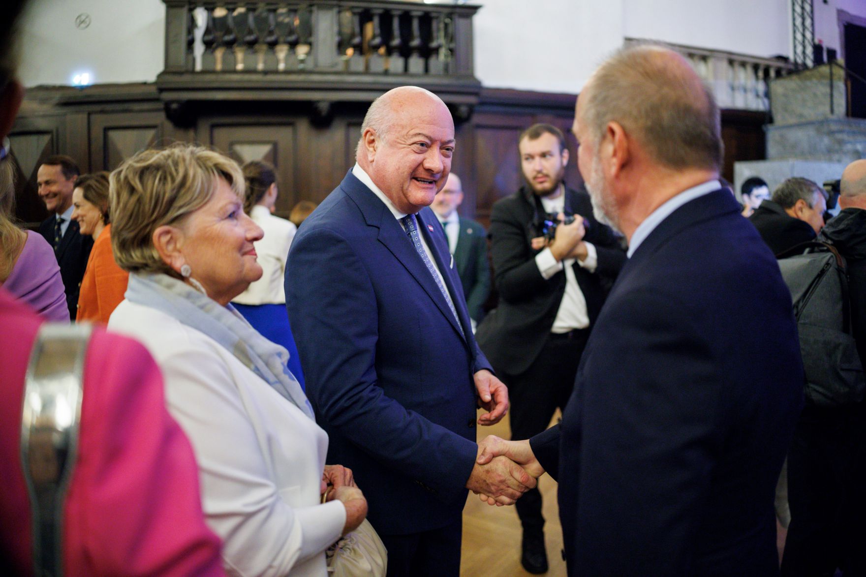 Am 26. Juli 2025 besuchten Bundeskanzler Christian Stocker die Er&ouml;ffnung der Salzburger Festspiele in Salzburg.