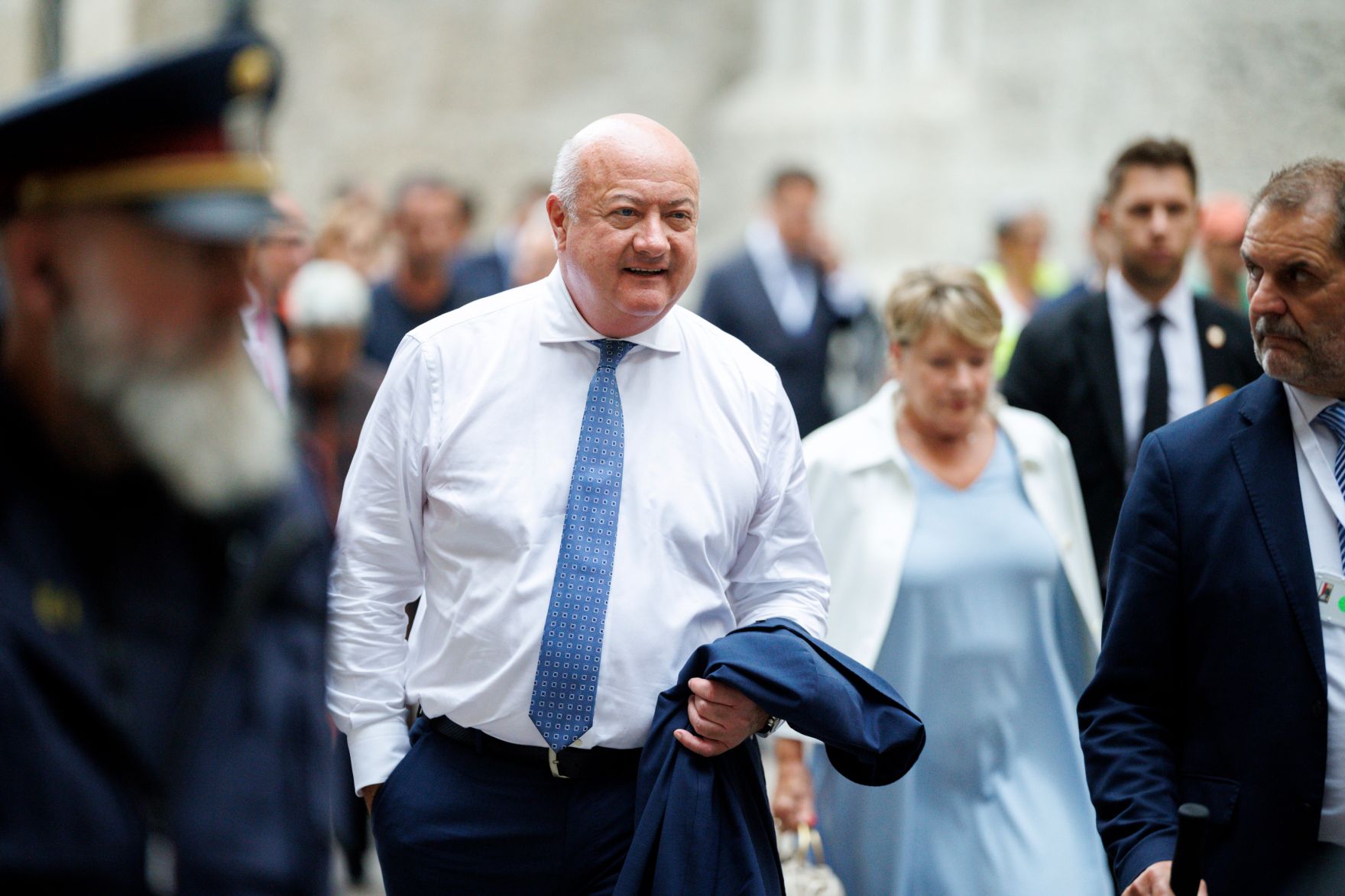 Am 26. Juli 2025 besuchten Bundeskanzler Christian Stocker die Er&ouml;ffnung der Salzburger Festspiele in Salzburg.