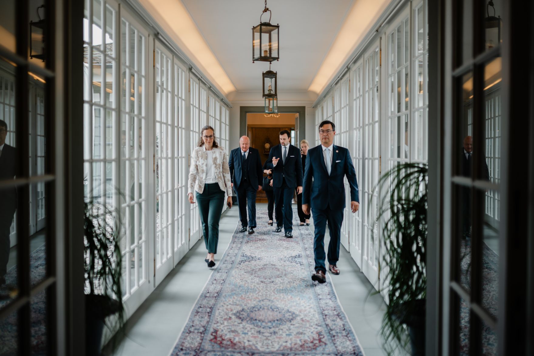 Am 28. August 2025 reiste Bundeskanzler Christian Stocker (2.v.l.) zu einem Arbeitsbesuch in die Schweiz.