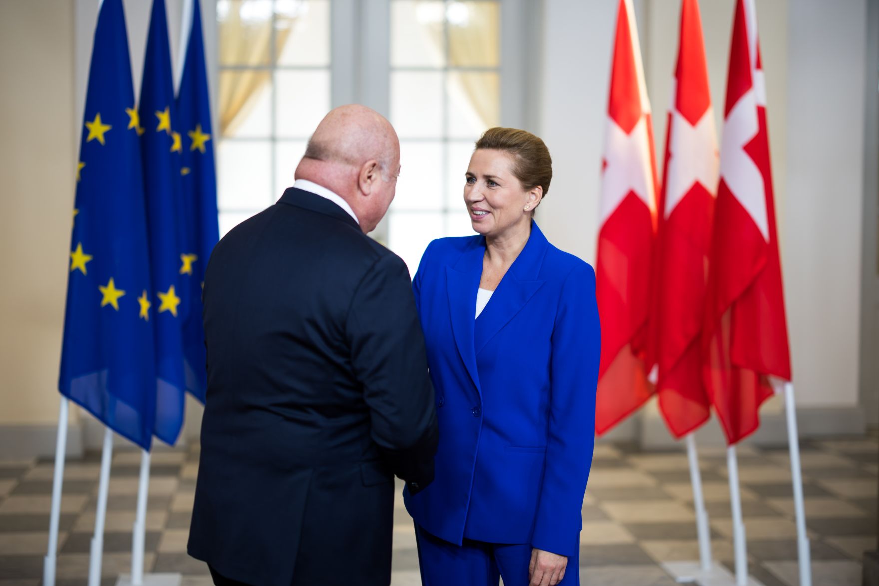 Am 1. Oktober 2025 nahm Bundeskanzler Christian Stocker (l.) am mehrt&auml;gigen EU-Gipfel der Staats- und Regierungschefs in Kopenhagen teil. Im Bild mit der Ministerpr&auml;sidentin von D&auml;nemark Mette Frederiksen (r.).