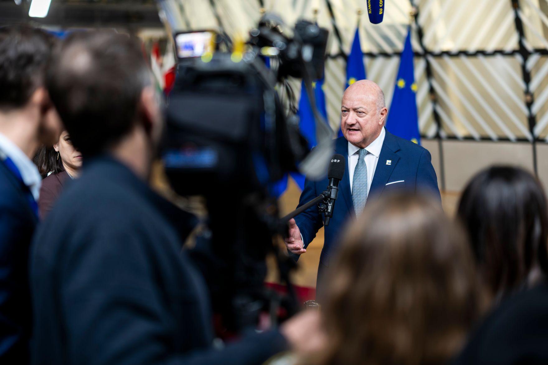 Am 18. Dezember 2025 nahm Bundeskanzler Christian Stocker (im Bild) an dem Treffen der EU-Staats- und Regierungschefs in Br&uuml;ssel teil.