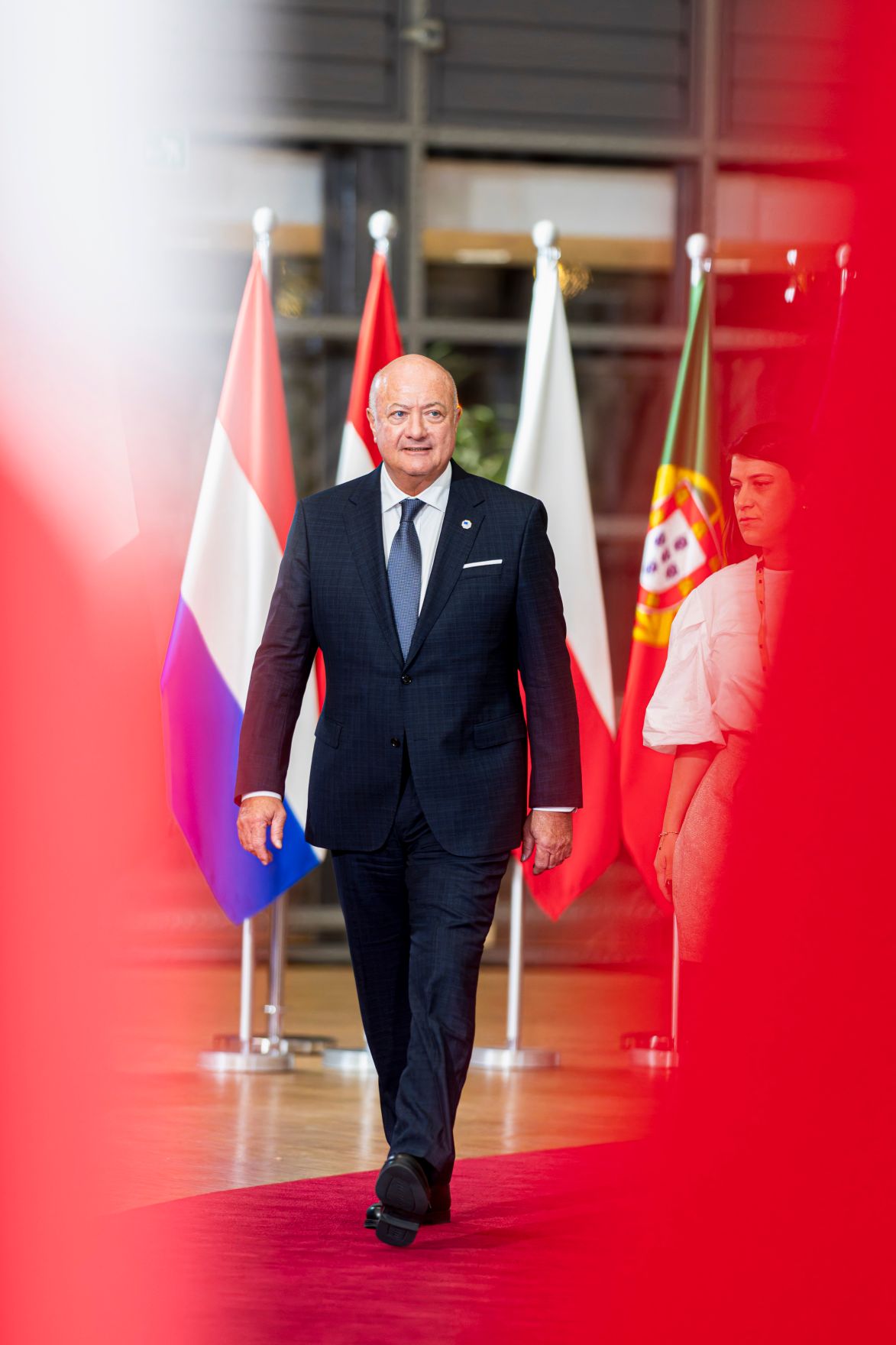 Am 22. J&auml;nner 2026 reiste Bundeskanzler Christian Stocker (m.) nach Br&uuml;ssel und nahm am EU-Sondergipfel teil. Im Bild beim Doorstep.