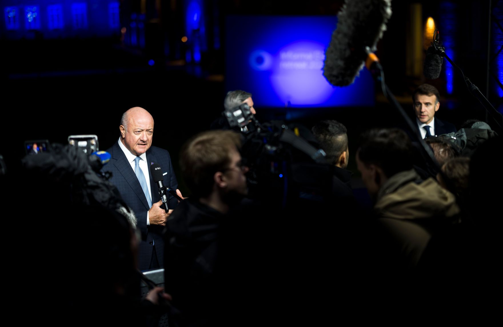 Am 12. Februar 2026 nahm Bundeskanzler Christian Stocker am Informellen Gipfel der EU-Staats- und Regierungschefs teil. Im Bild beim Doorstep.