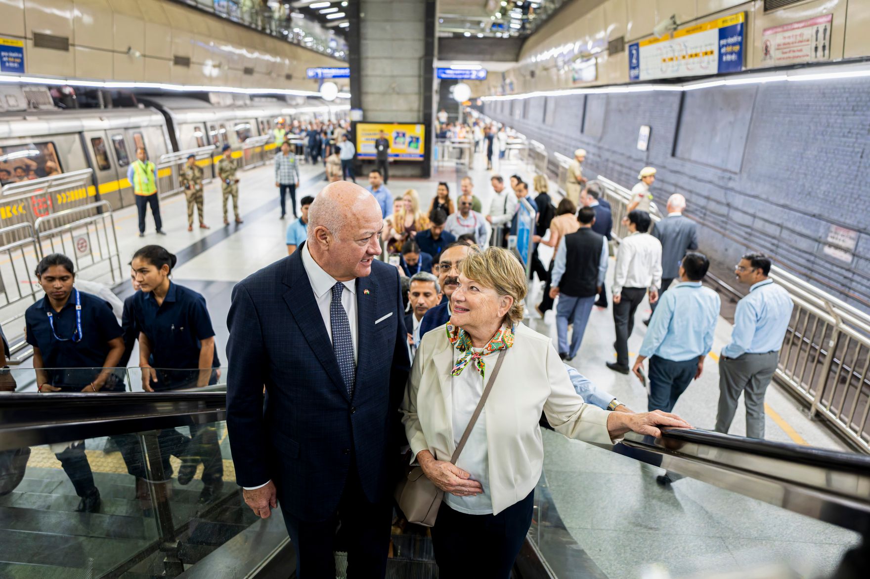 Am 17. April 2026 setzte Bundeskanzler Christian Stocker (m.l.) seinen mehrt&auml;gigem Arbeitsbesuch in Indien fort.