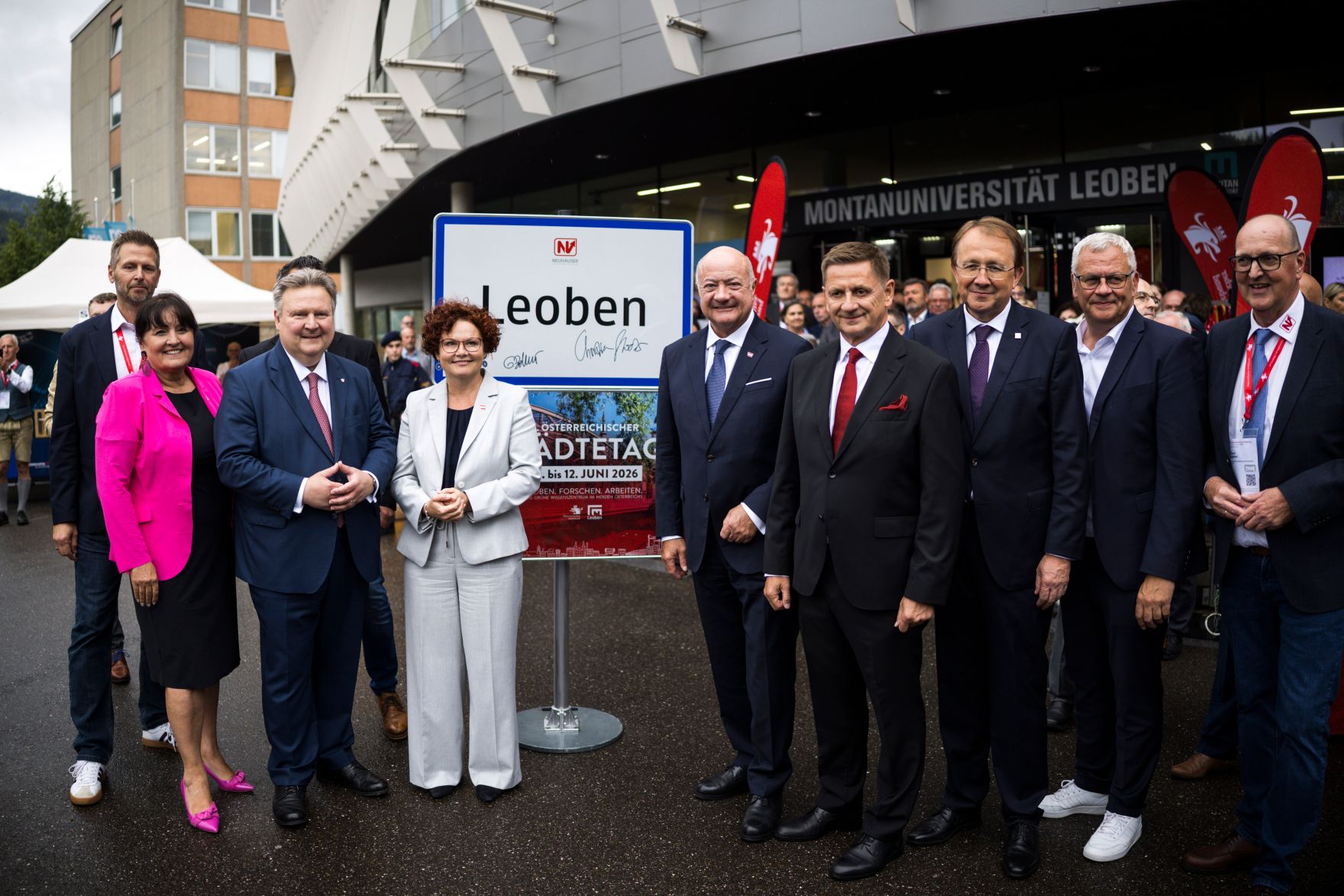 Am 10. Juni 2026 nahm Bundeskanzler Christian Stocker an der Er&ouml;ffnung des 75. St&auml;dtetags in Leoben teil.