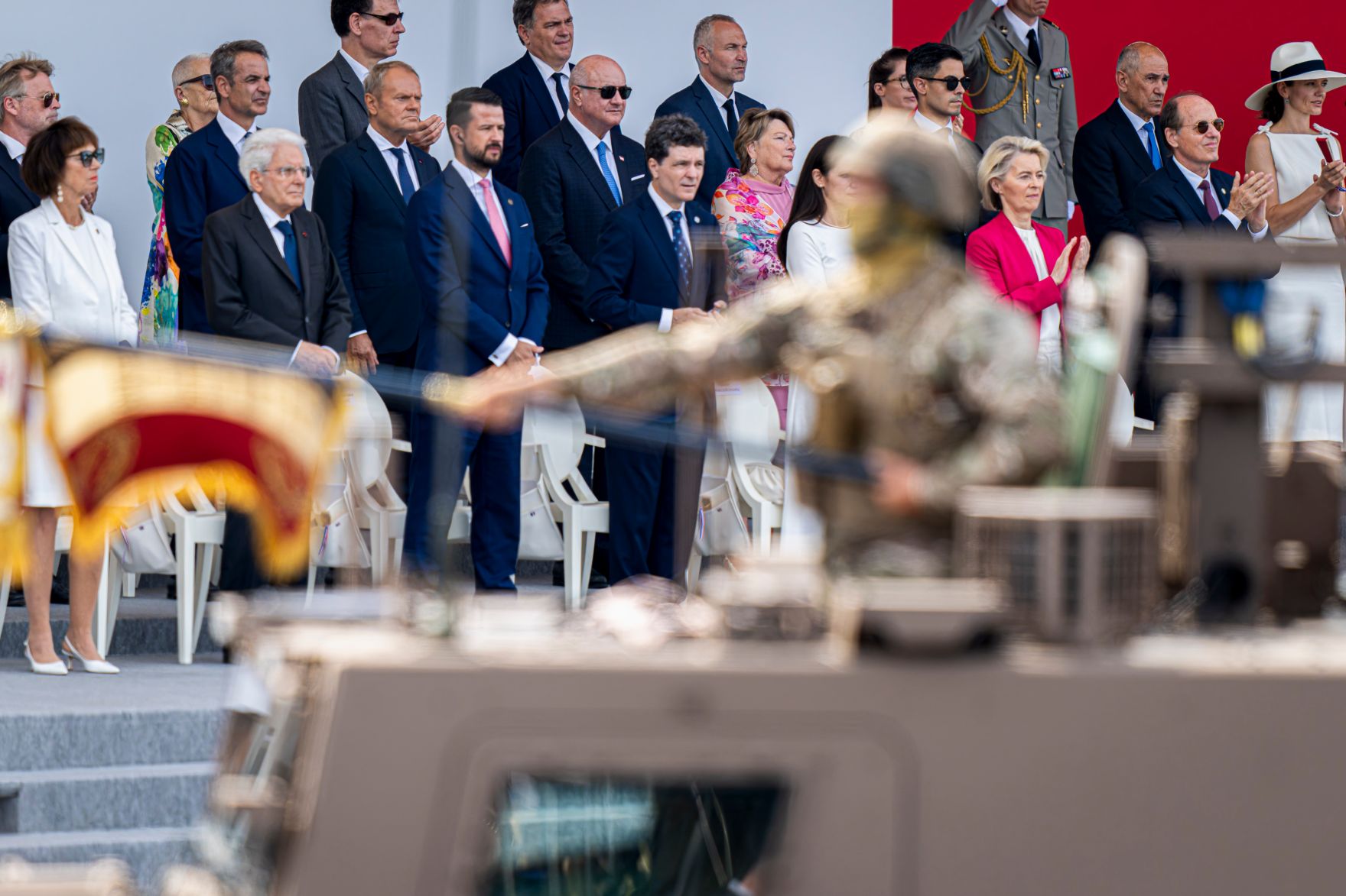 Am 13. Juli 2026 reiste Bundeskanzler Christian Stocker zu einem mehrt&auml;gigen Arbeitsbesuch nach Paris. Im Bild beim Besuch der Milit&auml;rparade anl&auml;sslich des franz&ouml;sischen Nationalfeiertags.