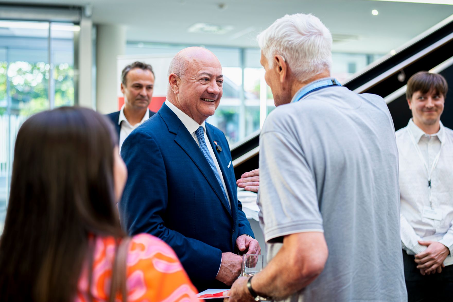 Am 16. Juli 2026 startete Bundeskanzler Christian Stocker (im Bild) seine Sommertour "&Ouml;sterreich im Gespr&auml;ch" im Haus der Digitalisierung in Tulln.