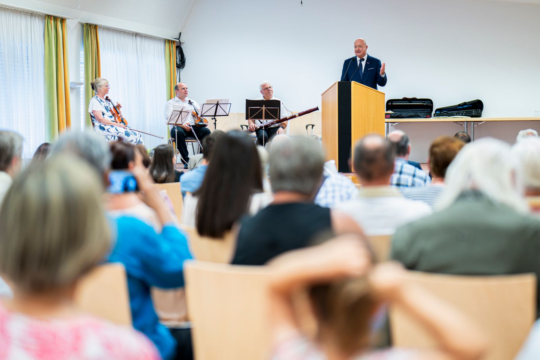 Am 17. Juli 2026 nahm Bundeskanzler Christian Stocker (im Bild) im Rahmen seines Bundesl&auml;ndertages im Burgenland am Festakt anl&auml;sslich des 250 Jubil&auml;ums der Marktgemeinde Ollersdorf teil.