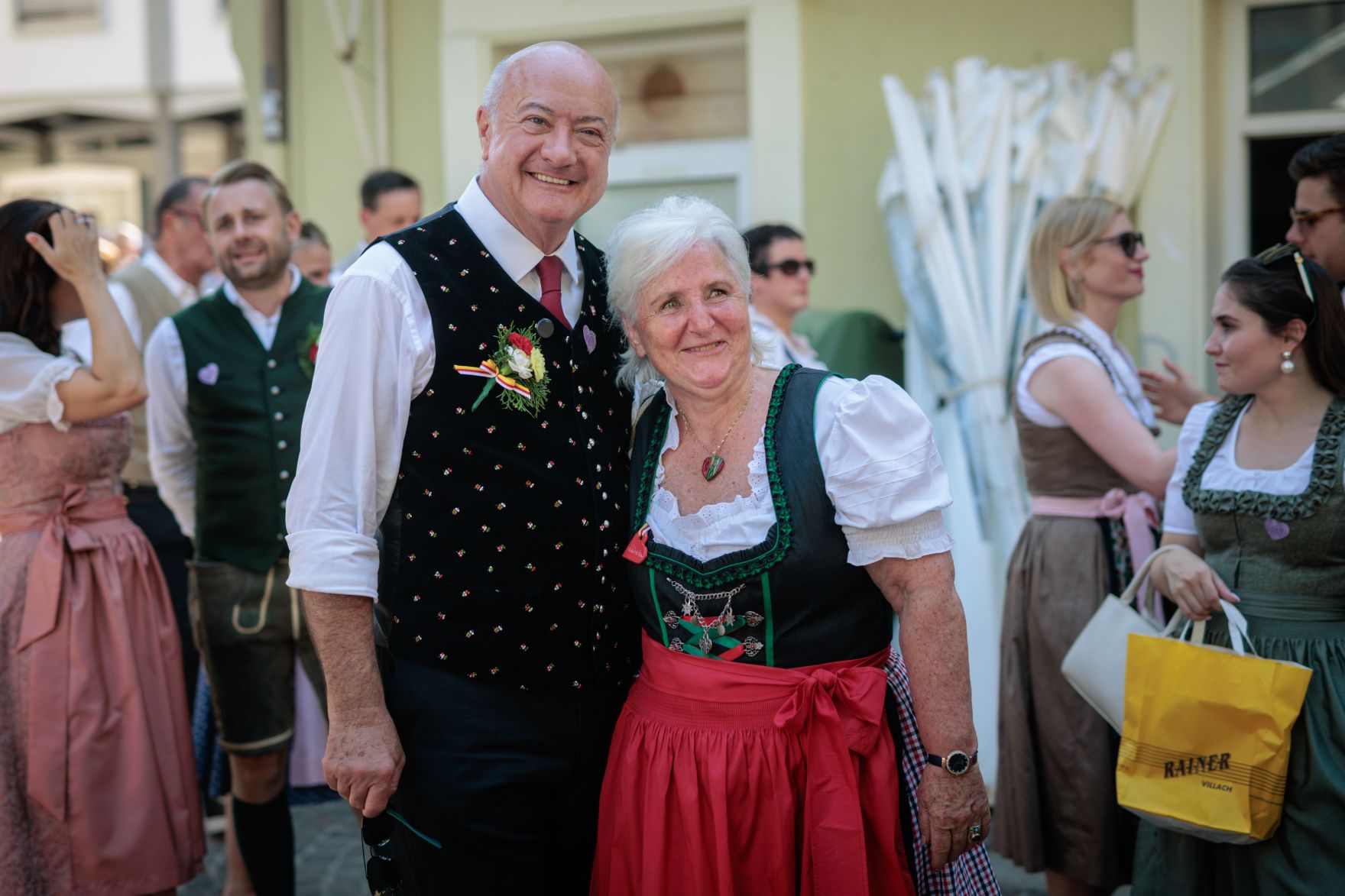 Am 30. Juli 2026 besuchte Bundeskanzler Christian Stocker (l.) im Rahmen seines Bundesl&auml;ndertages in K&auml;rnten den Villacher Kirchtag.