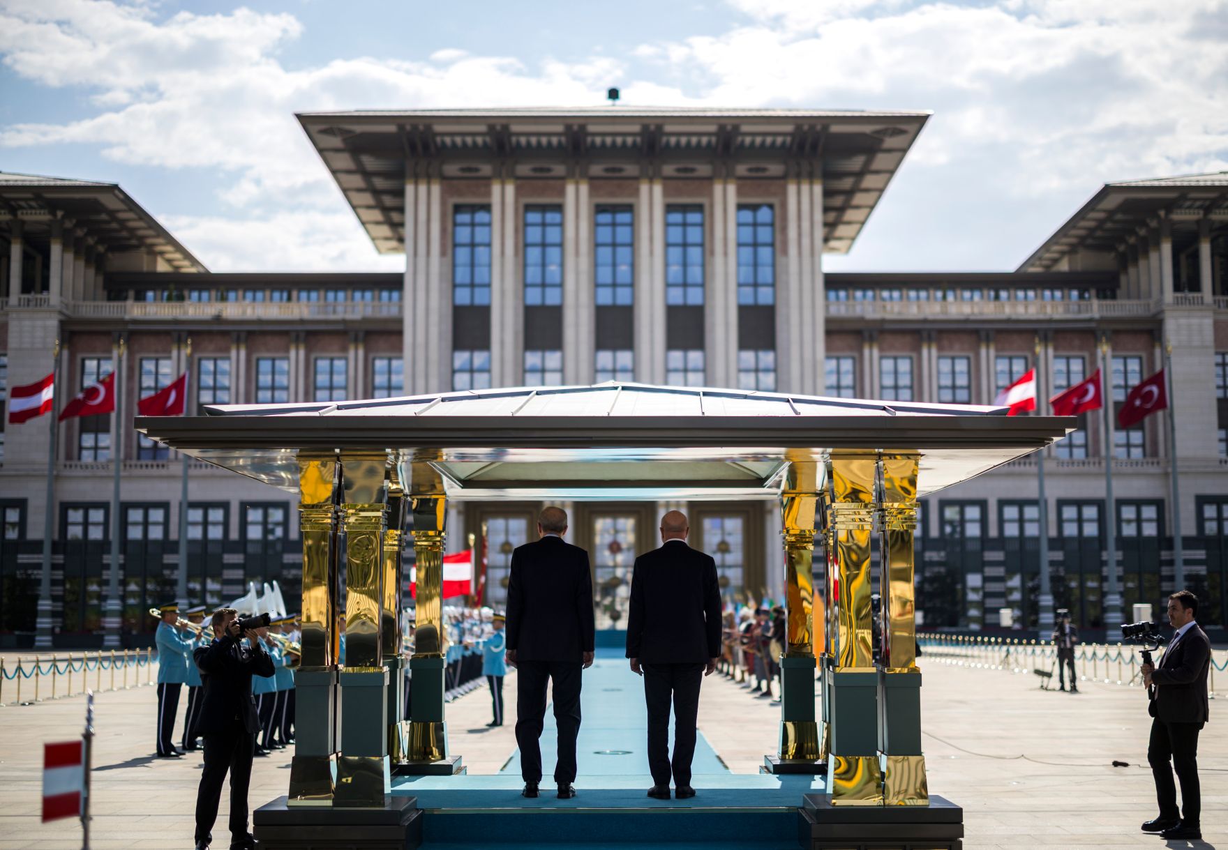 Am 10. August 2026 reiste Bundeskanzler Christian Stocker (r.) zu einem Arbeitsbesuch nach Ankara. Im Bild mit dem Pr&auml;sident der Republik T&uuml;rkei Recep Tayyip Erdoğan (l.).
